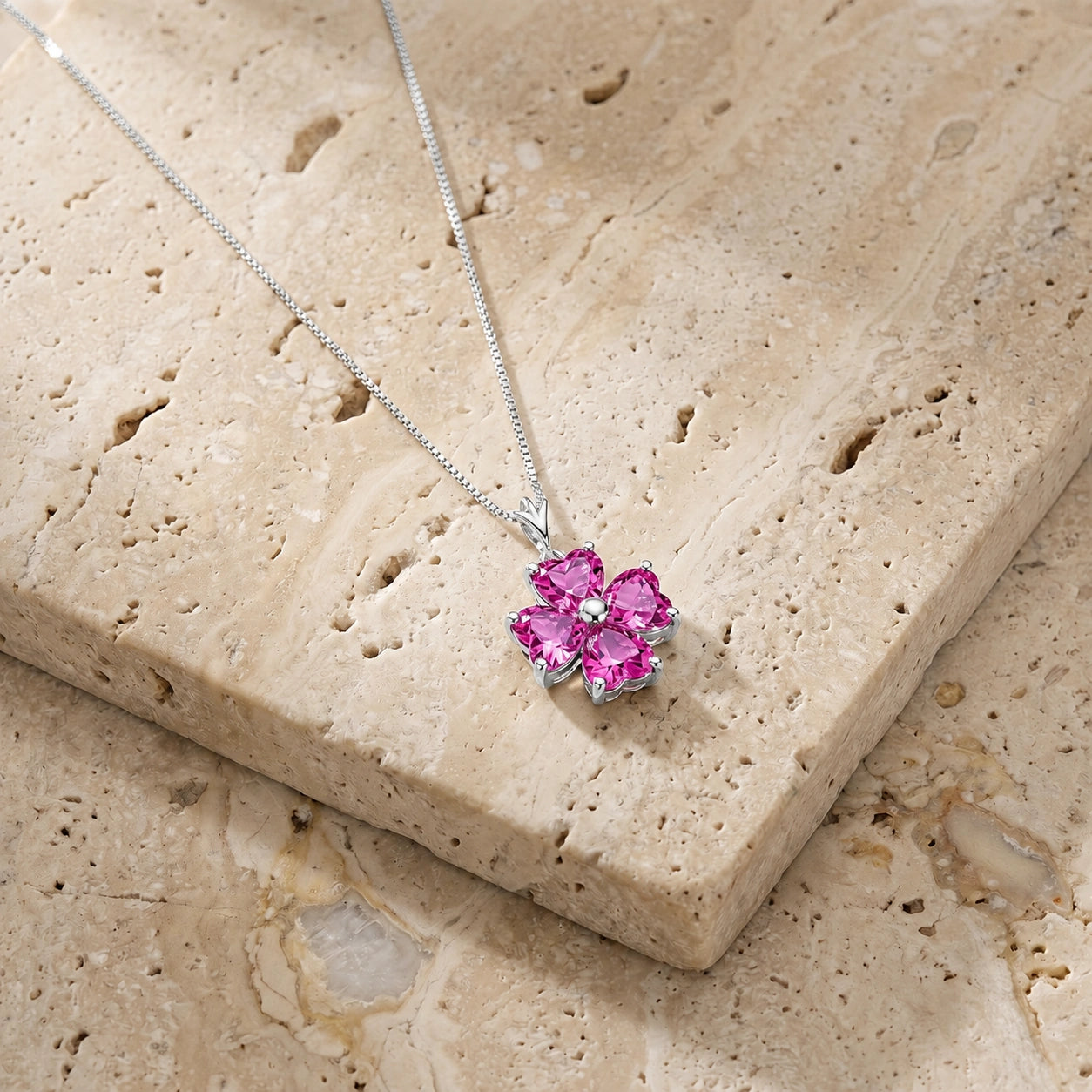 White Gold Pink Topaz — Aretusa