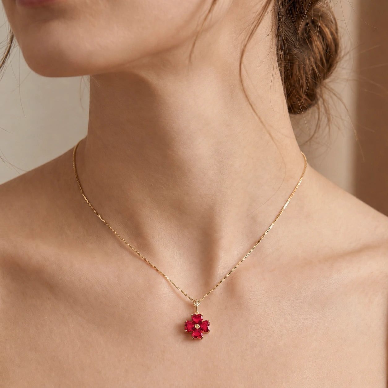 Yellow Gold Ruby — Aretusa