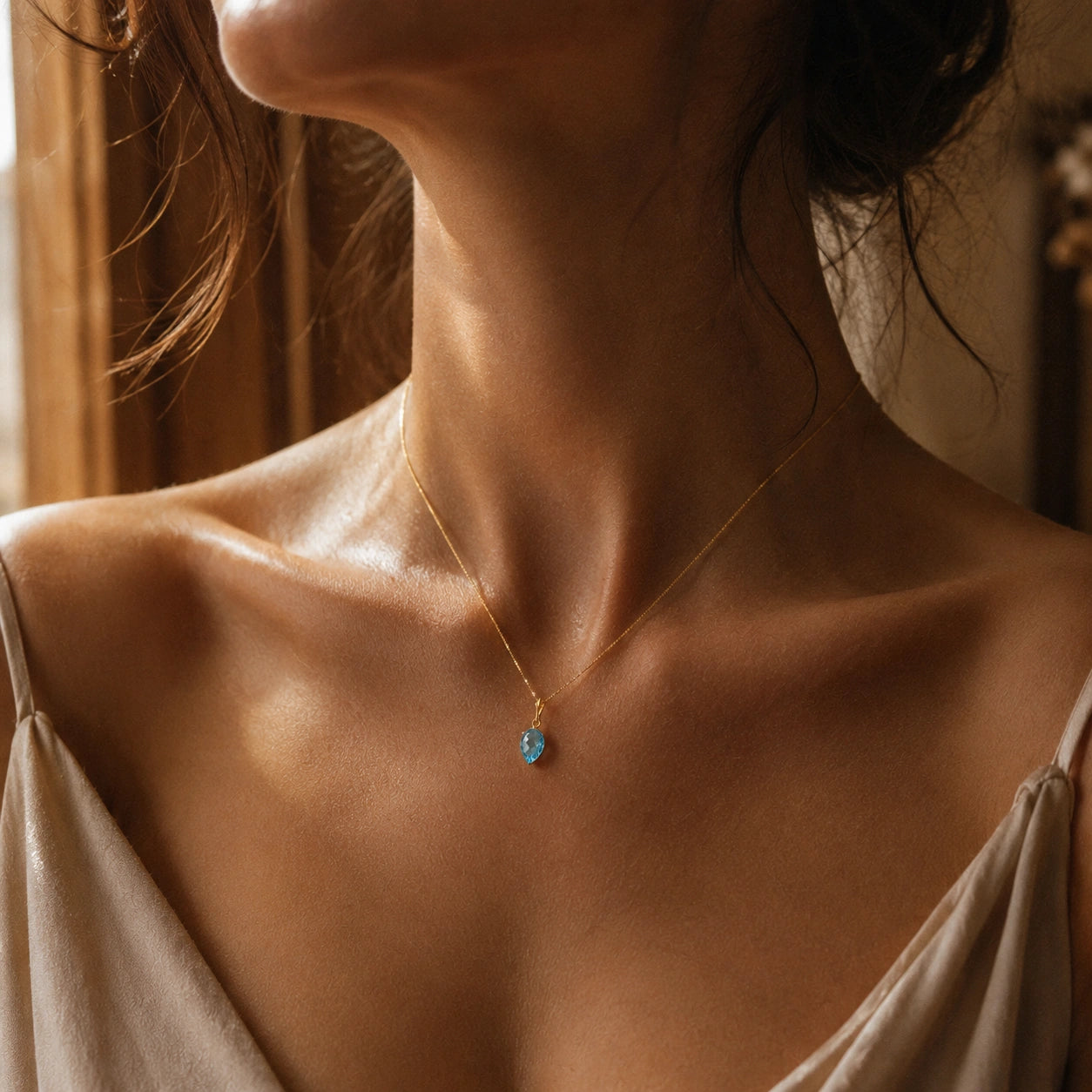 Yellow Gold Blue Topaz — Serapia