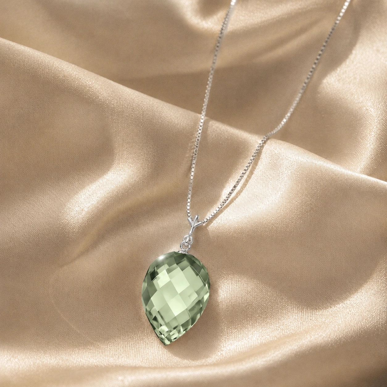White Gold Green Amethyst — Serapia