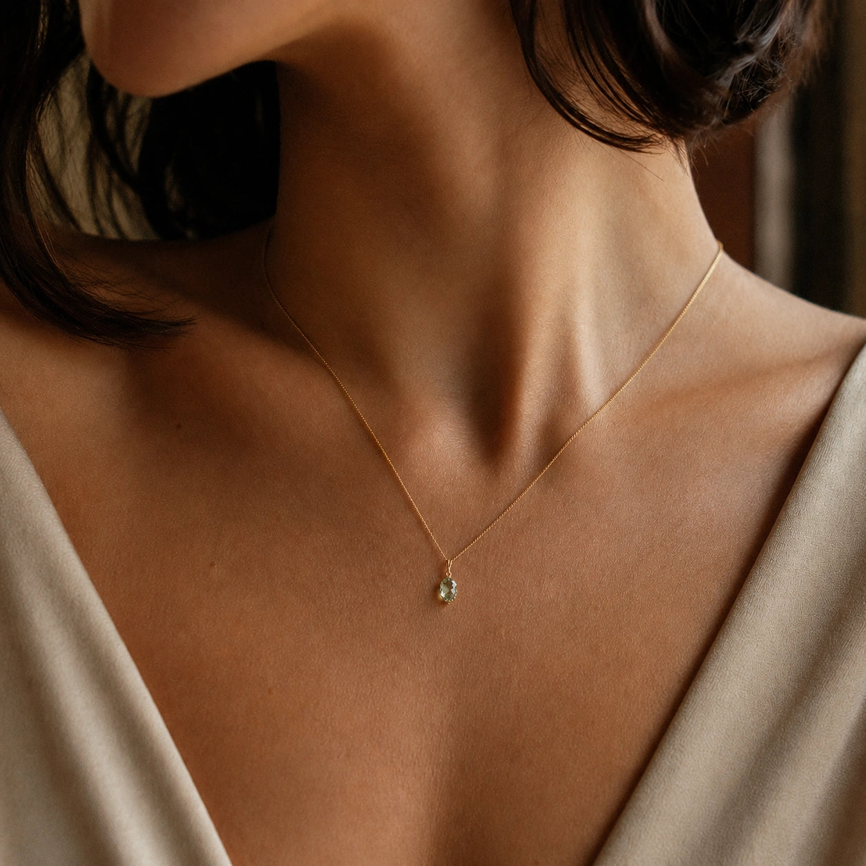 Yellow Gold Green Amethyst — Serapia
