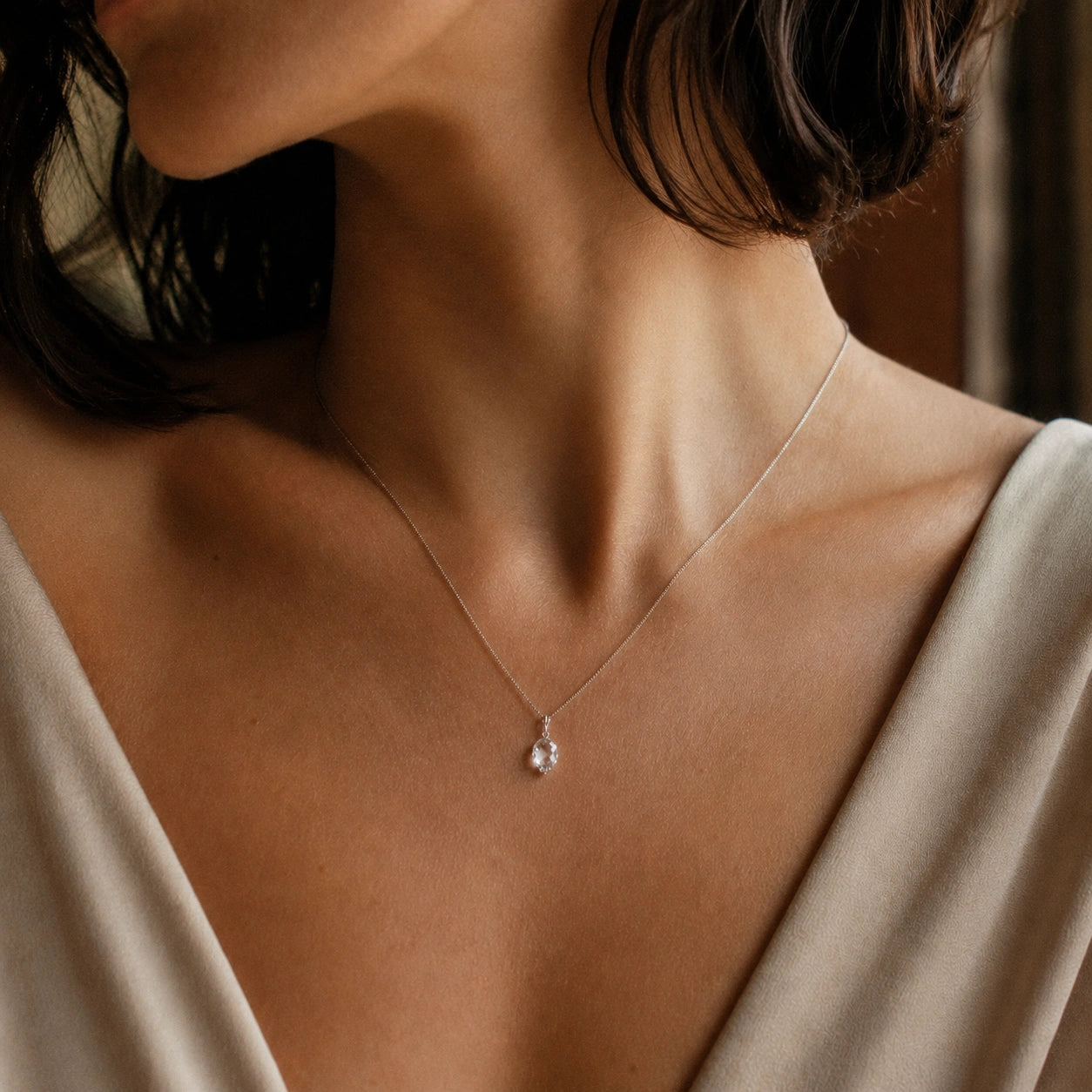 White Gold White Topaz — Serapia