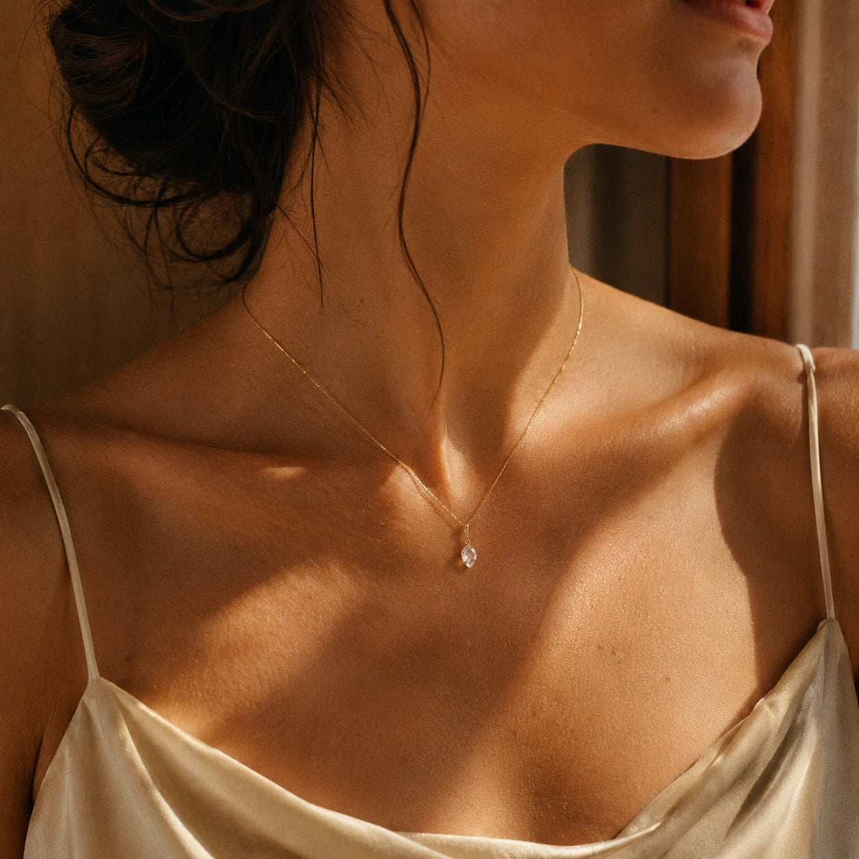 Yellow Gold White Topaz — Serapia