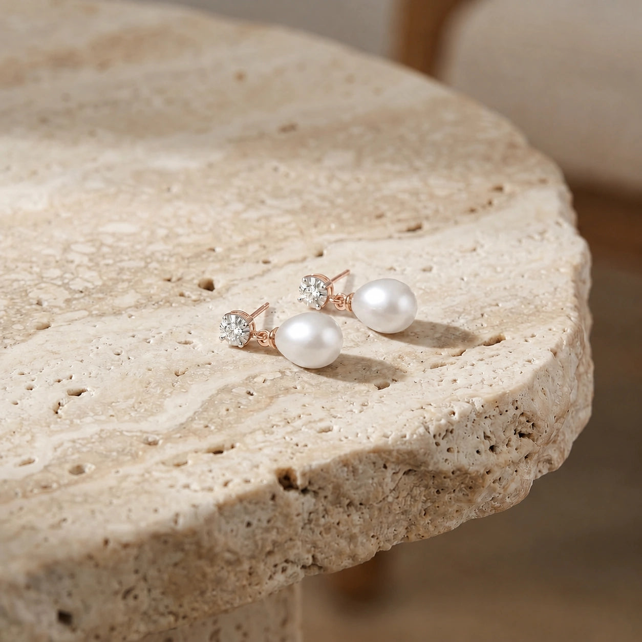 Rose Gold Diamond & Pearl — Mercedes