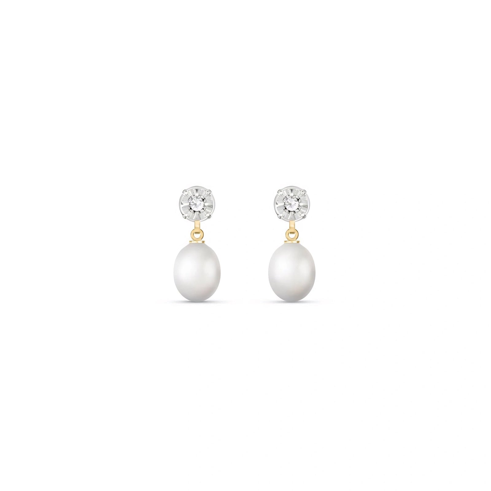 Yellow Gold Diamond & Pearl — Mercedes