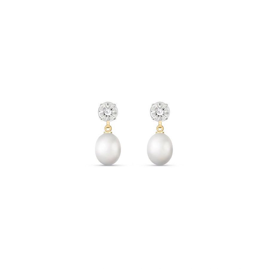 Yellow Gold Diamond & Pearl — Mercedes