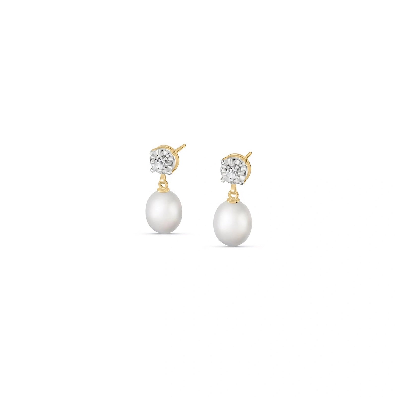 Yellow Gold Diamond & Pearl — Mercedes