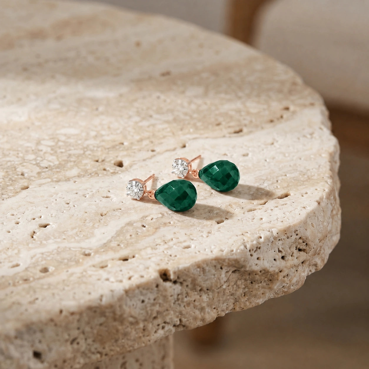 Rose Gold Emerald & Diamond — Mercedes