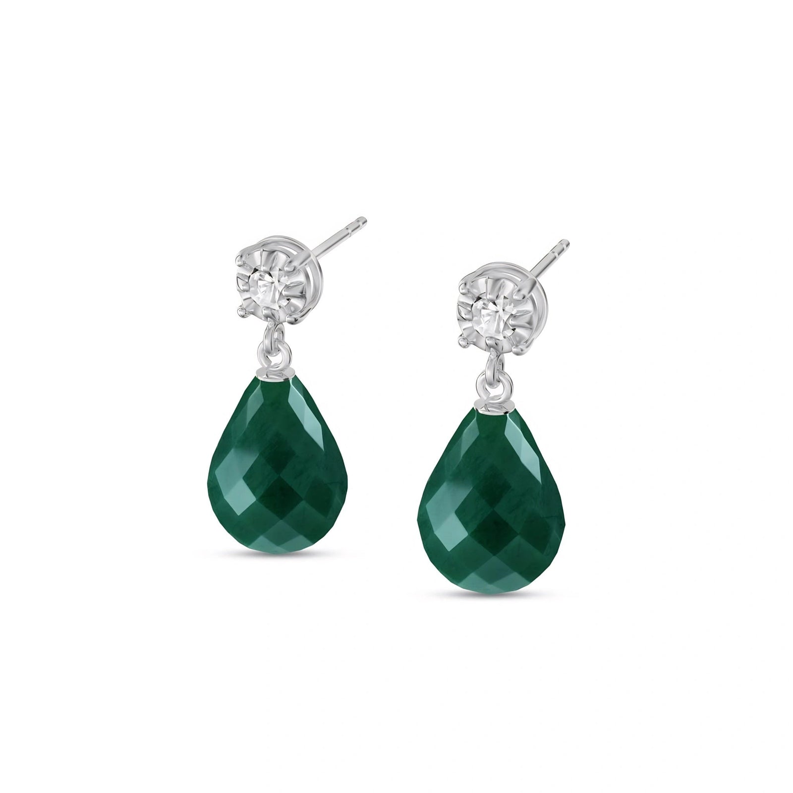 White Gold Emerald & Diamond — Mercedes