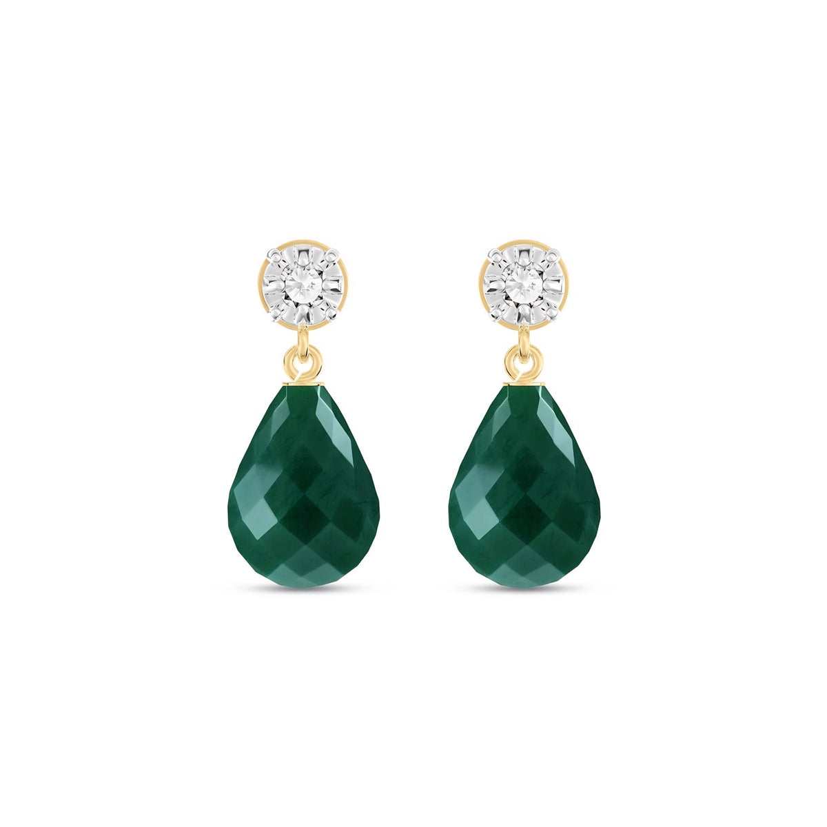 Yellow Gold Emerald & Diamond — Mercedes