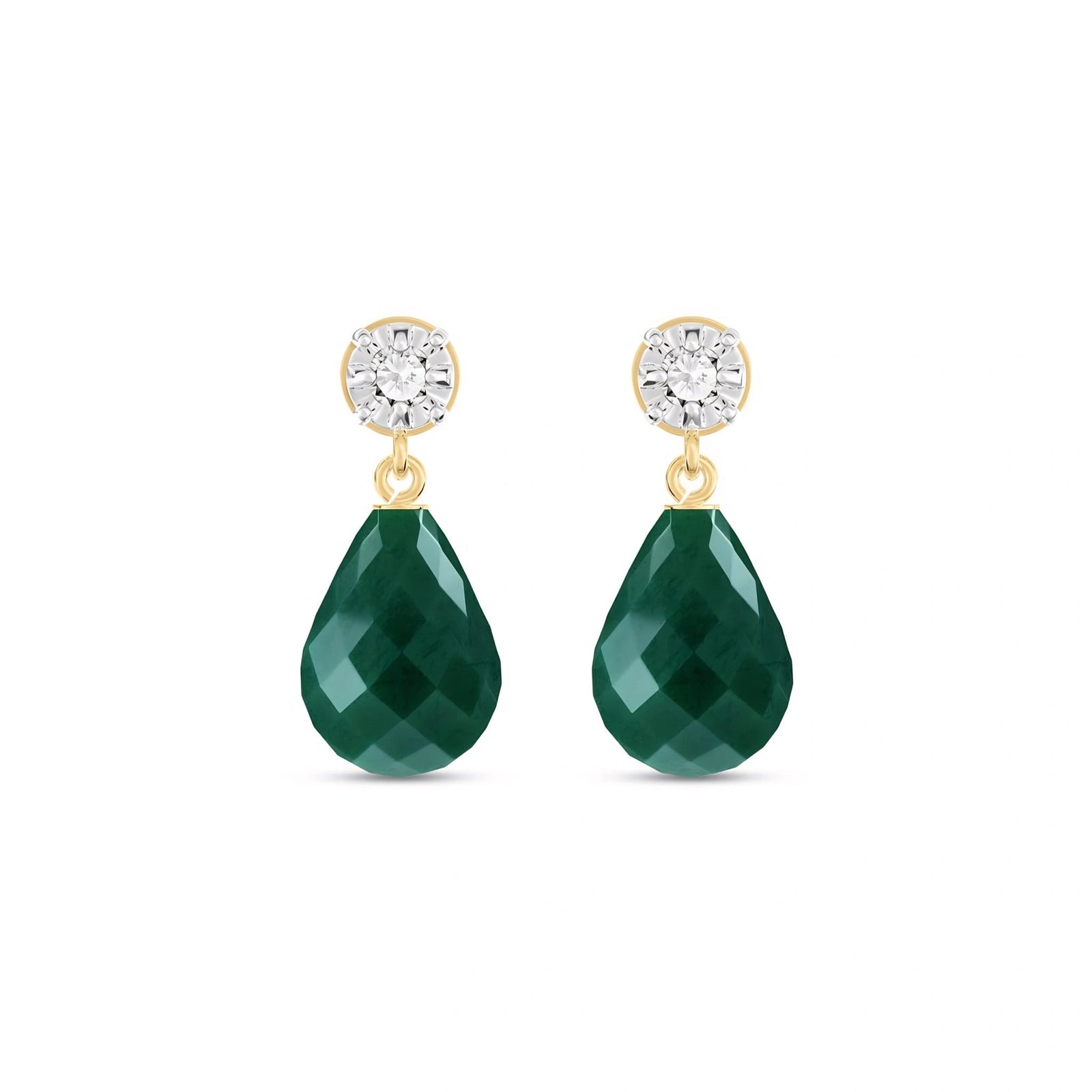 Yellow Gold Emerald & Diamond — Mercedes