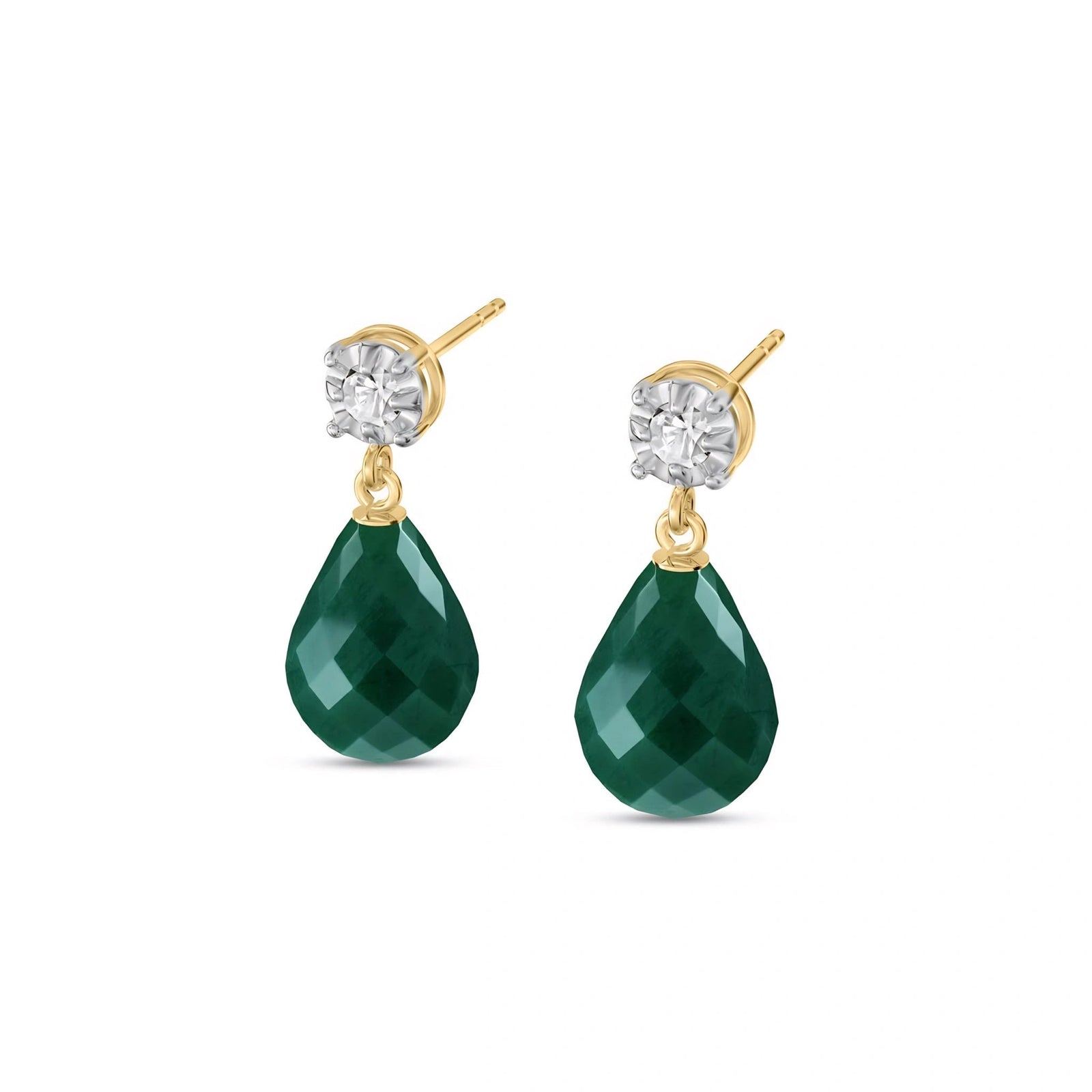 Yellow Gold Emerald & Diamond — Mercedes