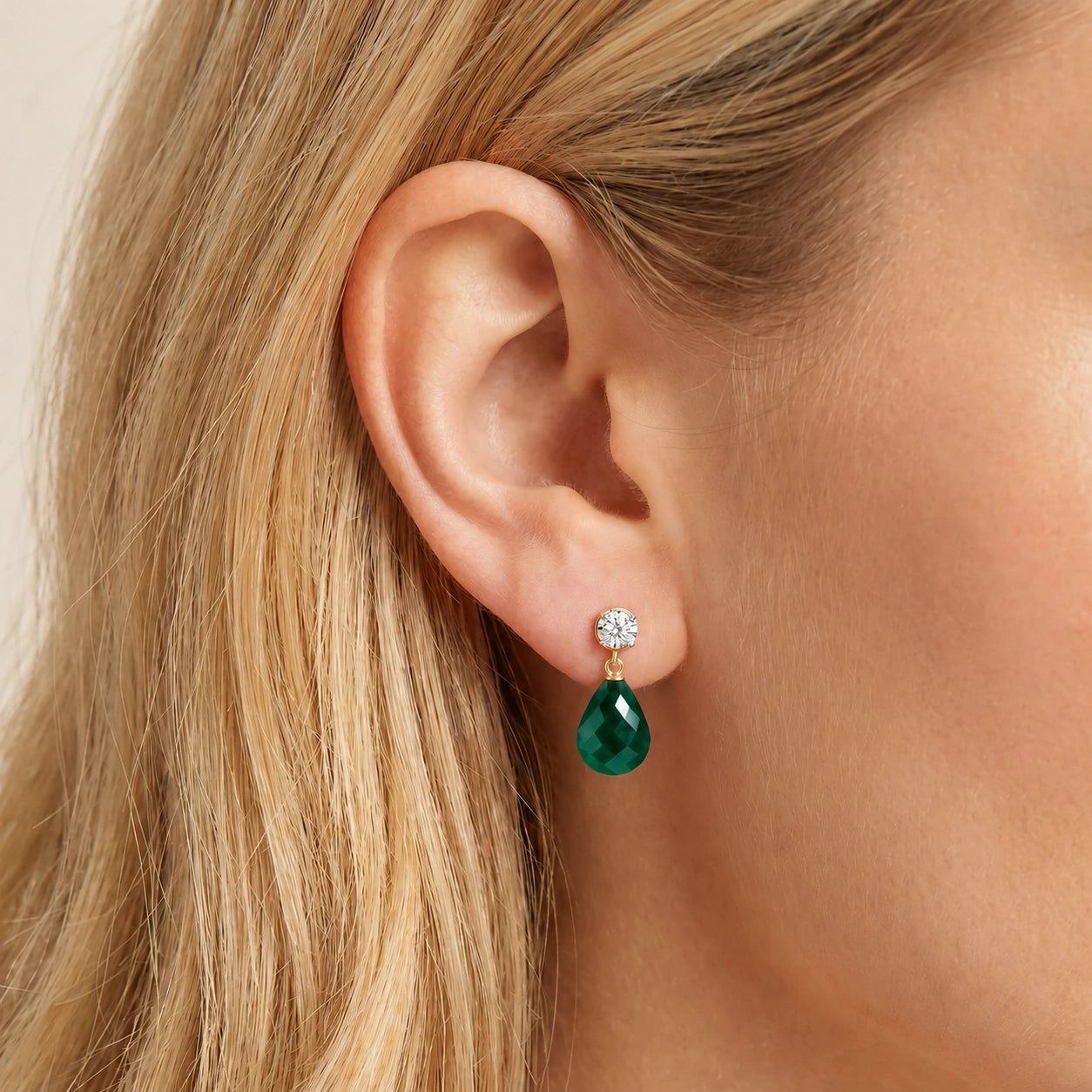 Yellow Gold Emerald & Diamond — Mercedes