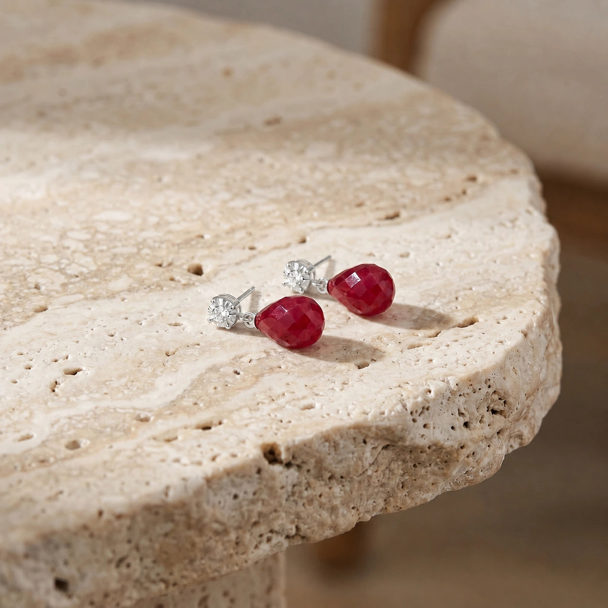 White Gold Ruby & Diamond — Mercedes