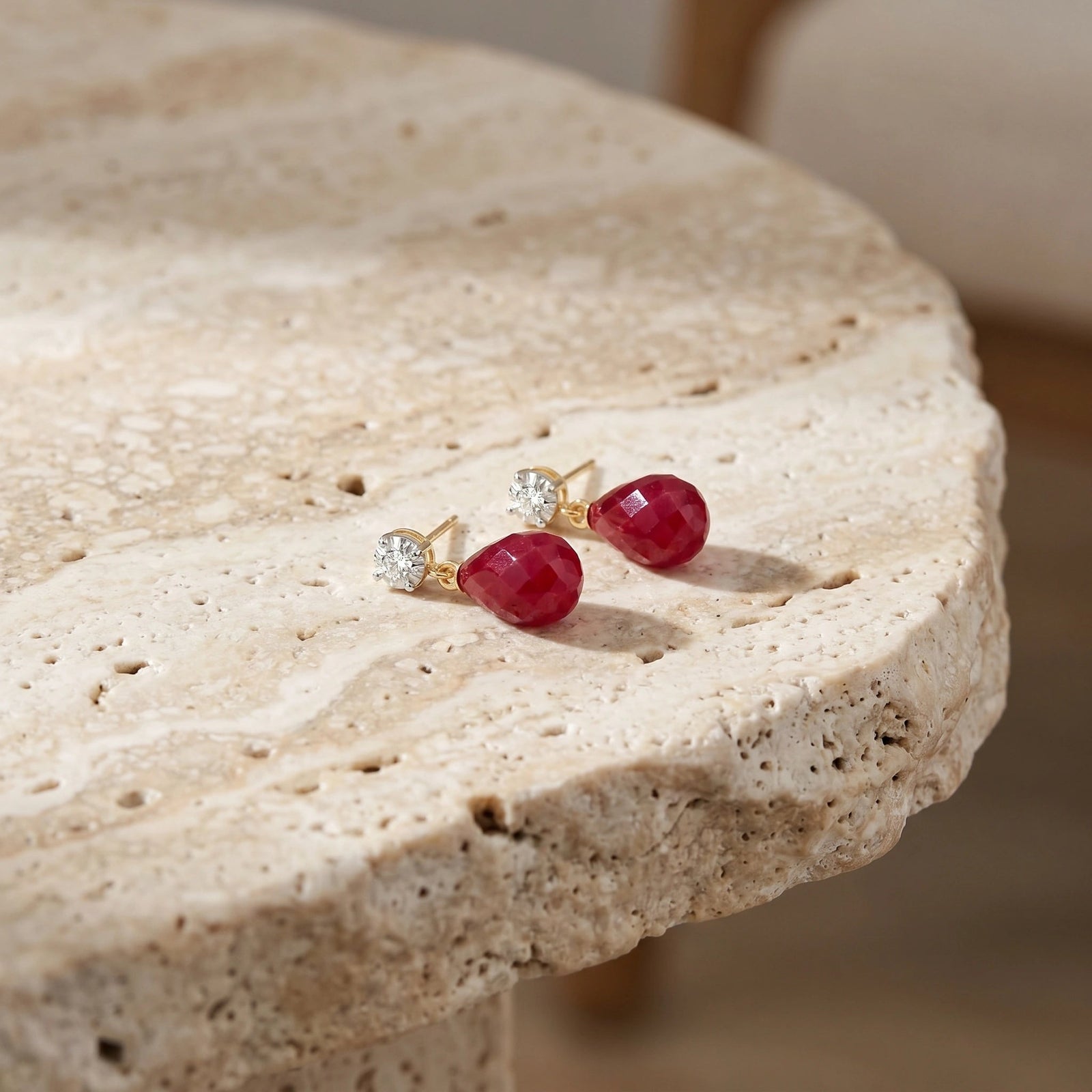 Yellow Gold Ruby & Diamond — Mercedes