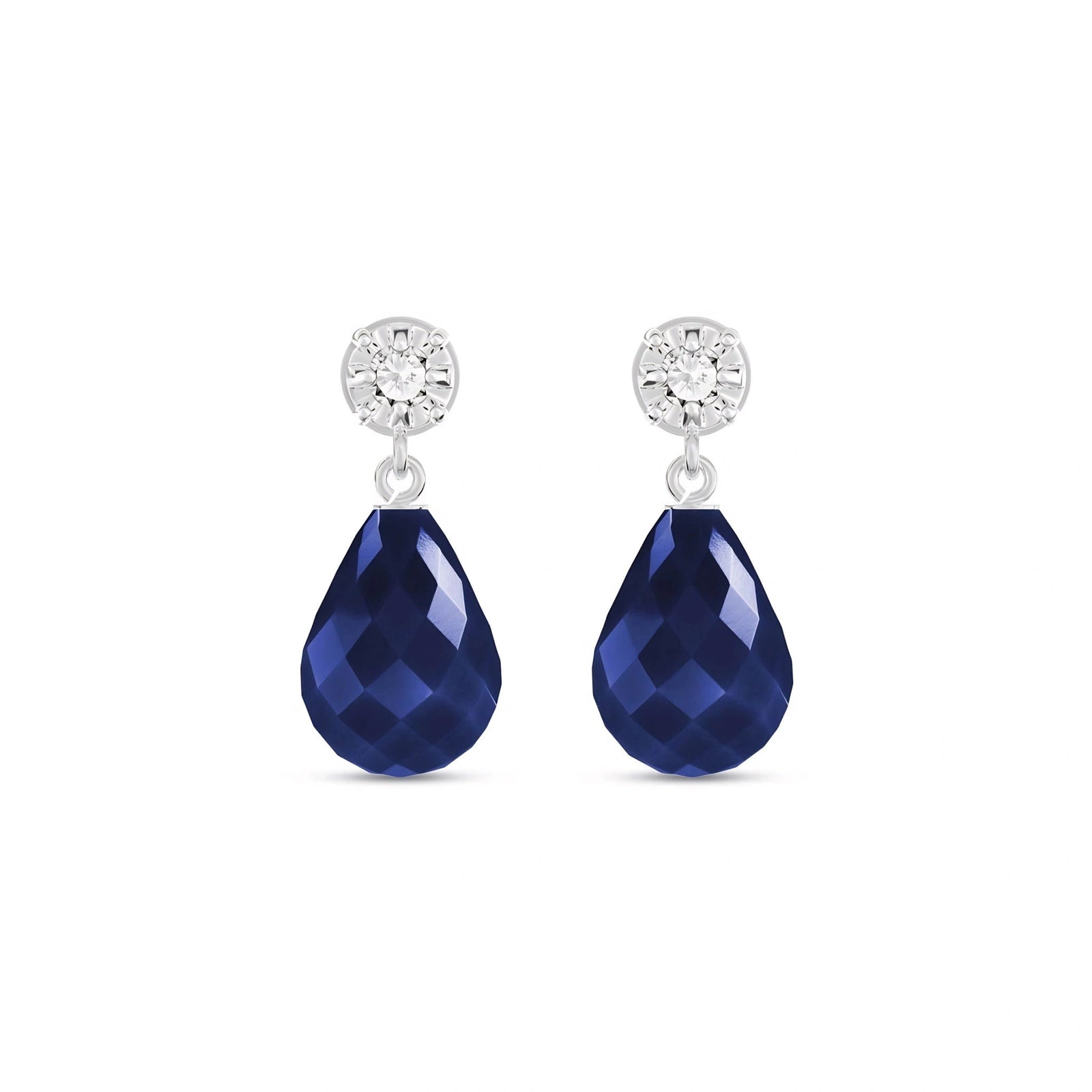White Gold Sapphire & Diamond — Mercedes