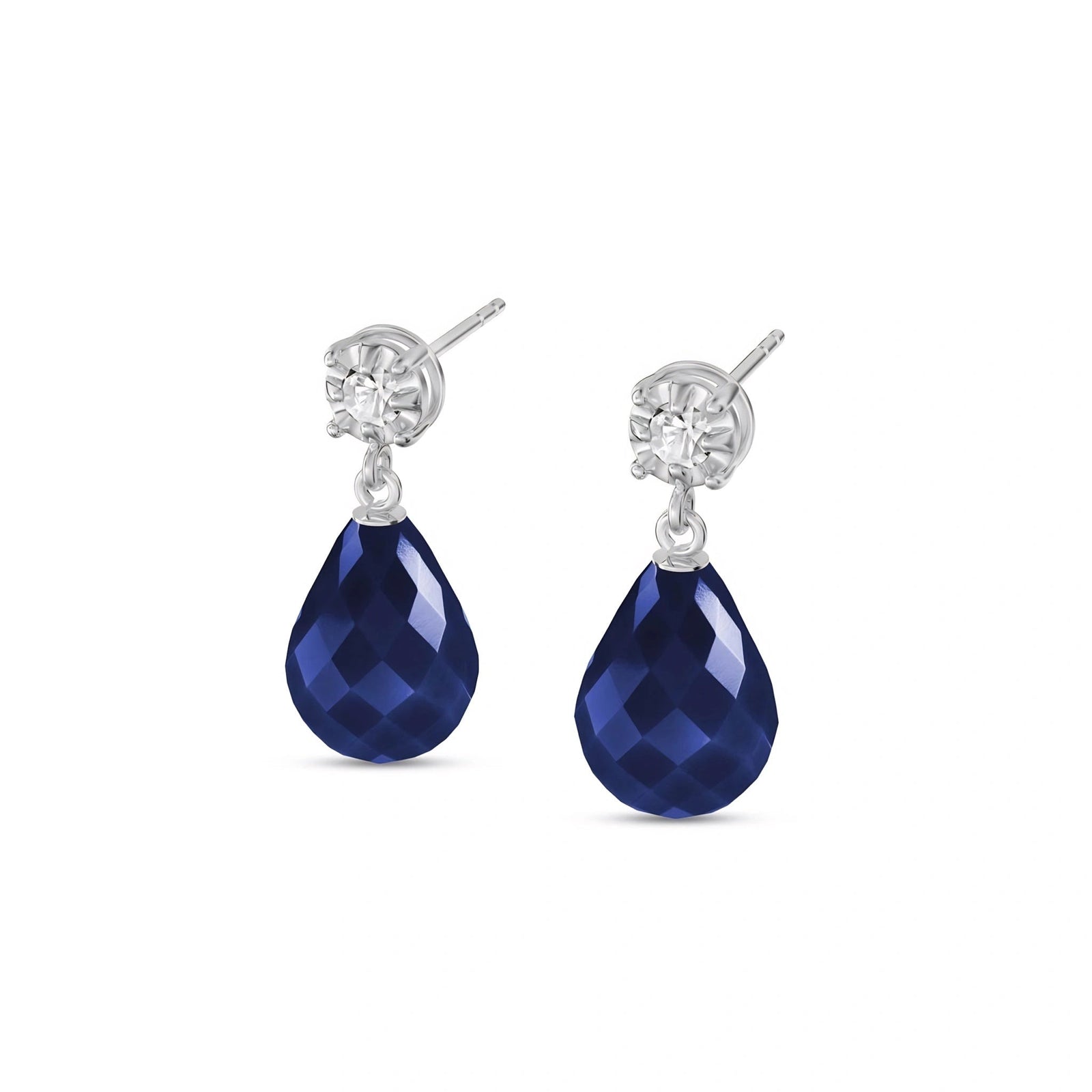 White Gold Sapphire & Diamond — Mercedes