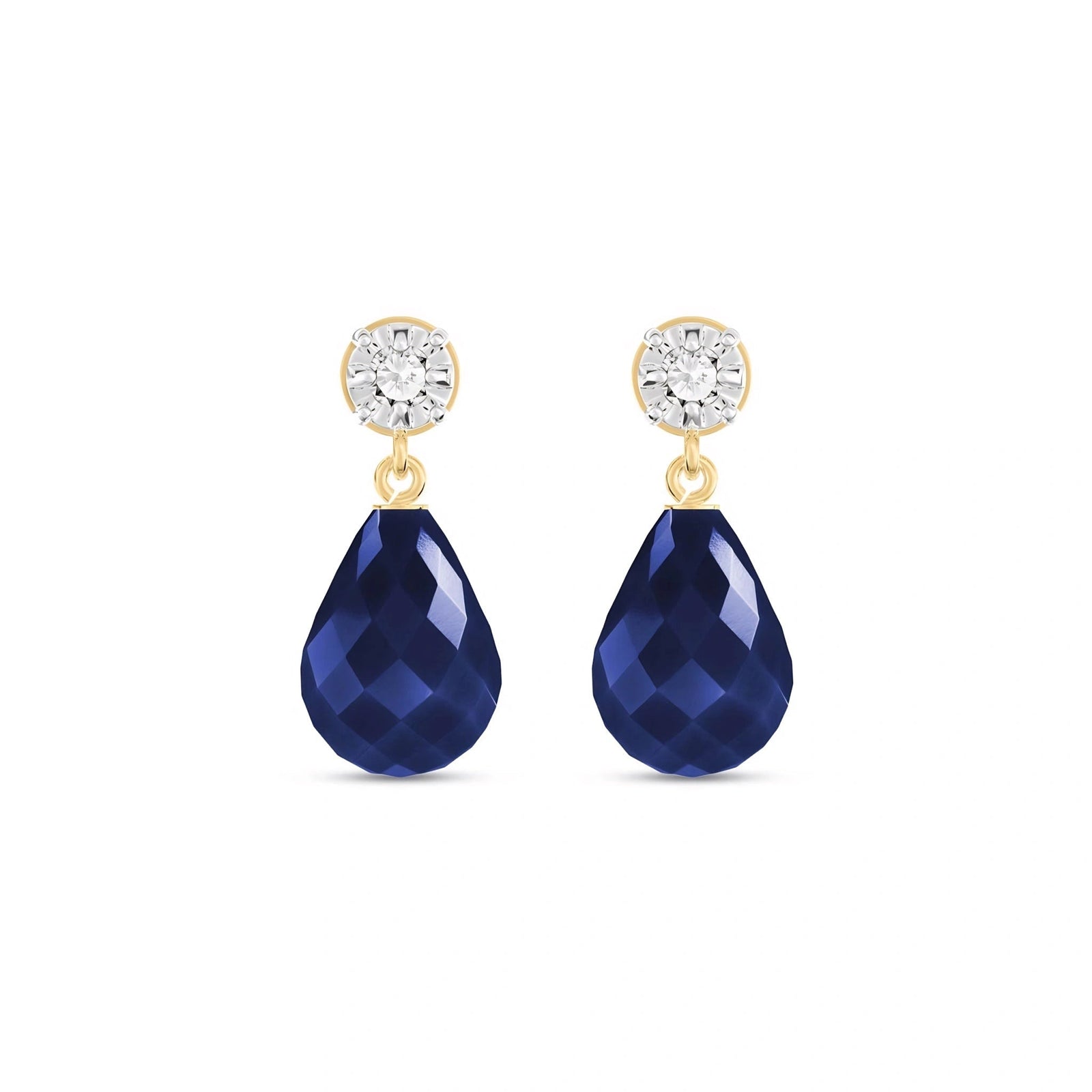 Yellow Gold Sapphire & Diamond — Mercedes