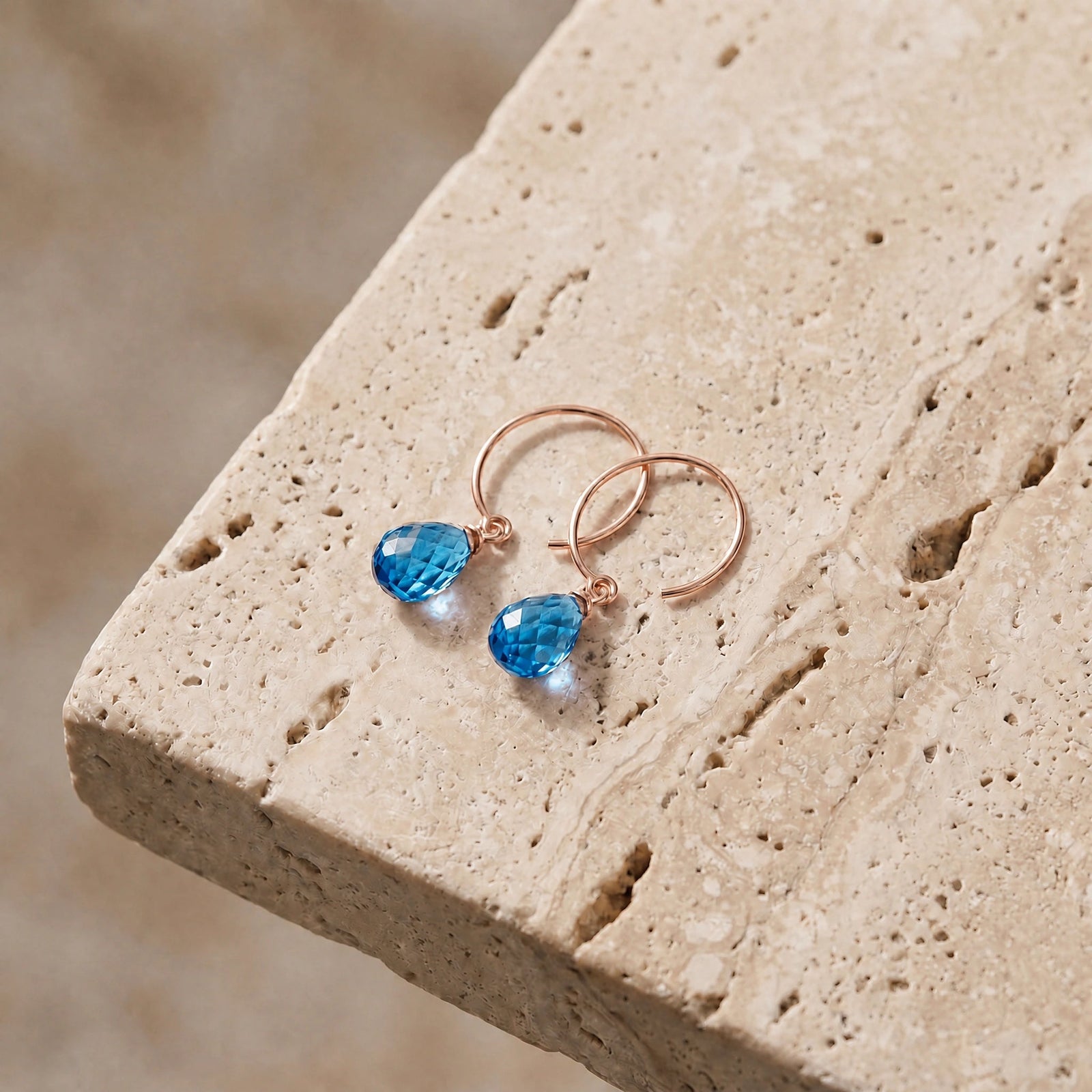 Rose Gold Blue Topaz — Mariaagata