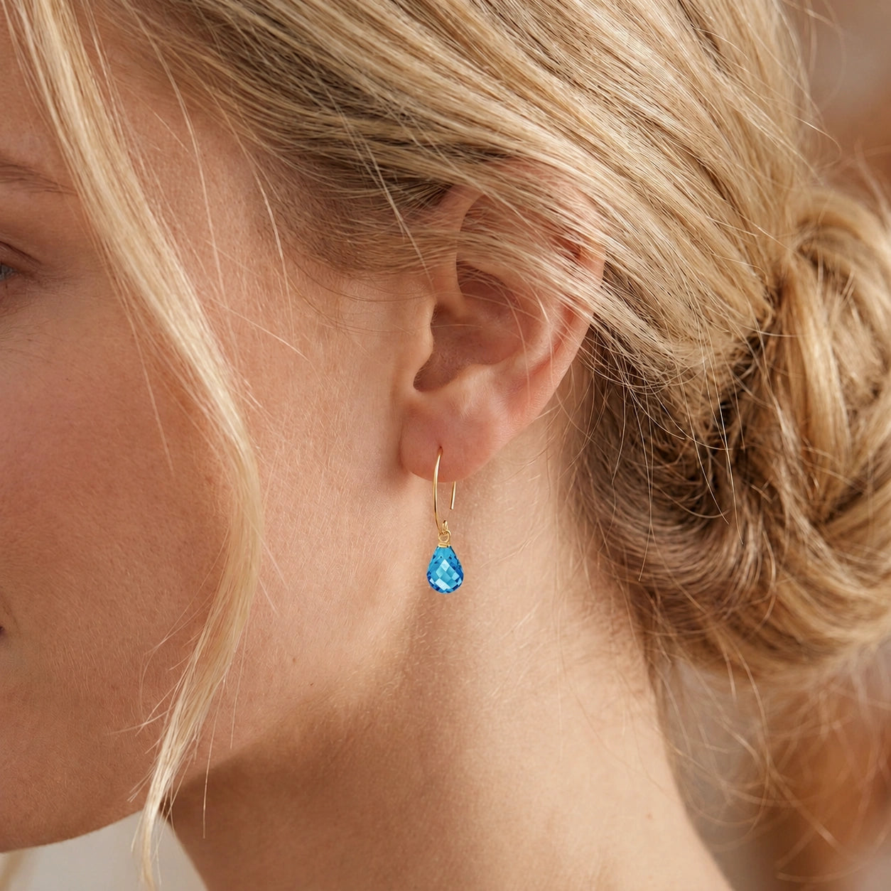 Yellow Gold Blue Topaz — Mariaagata