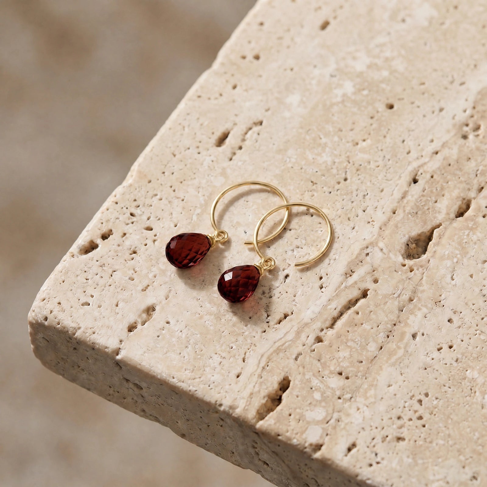 Yellow Gold Garnet — Mariaagata