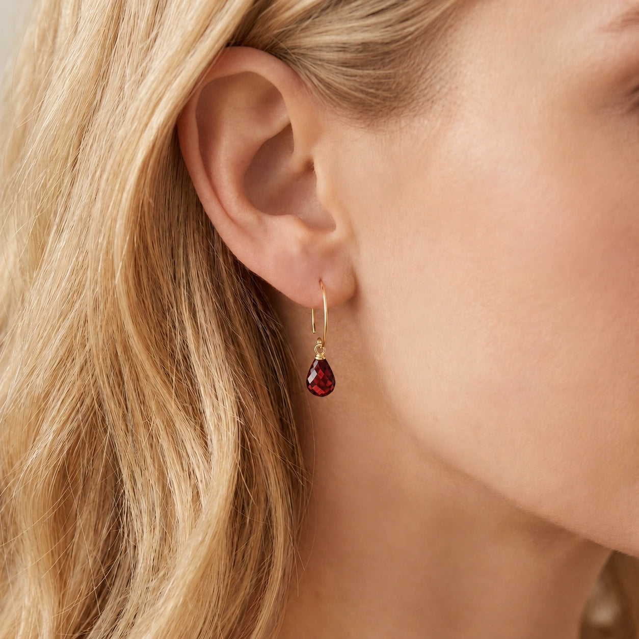 Yellow Gold Garnet — Mariaagata
