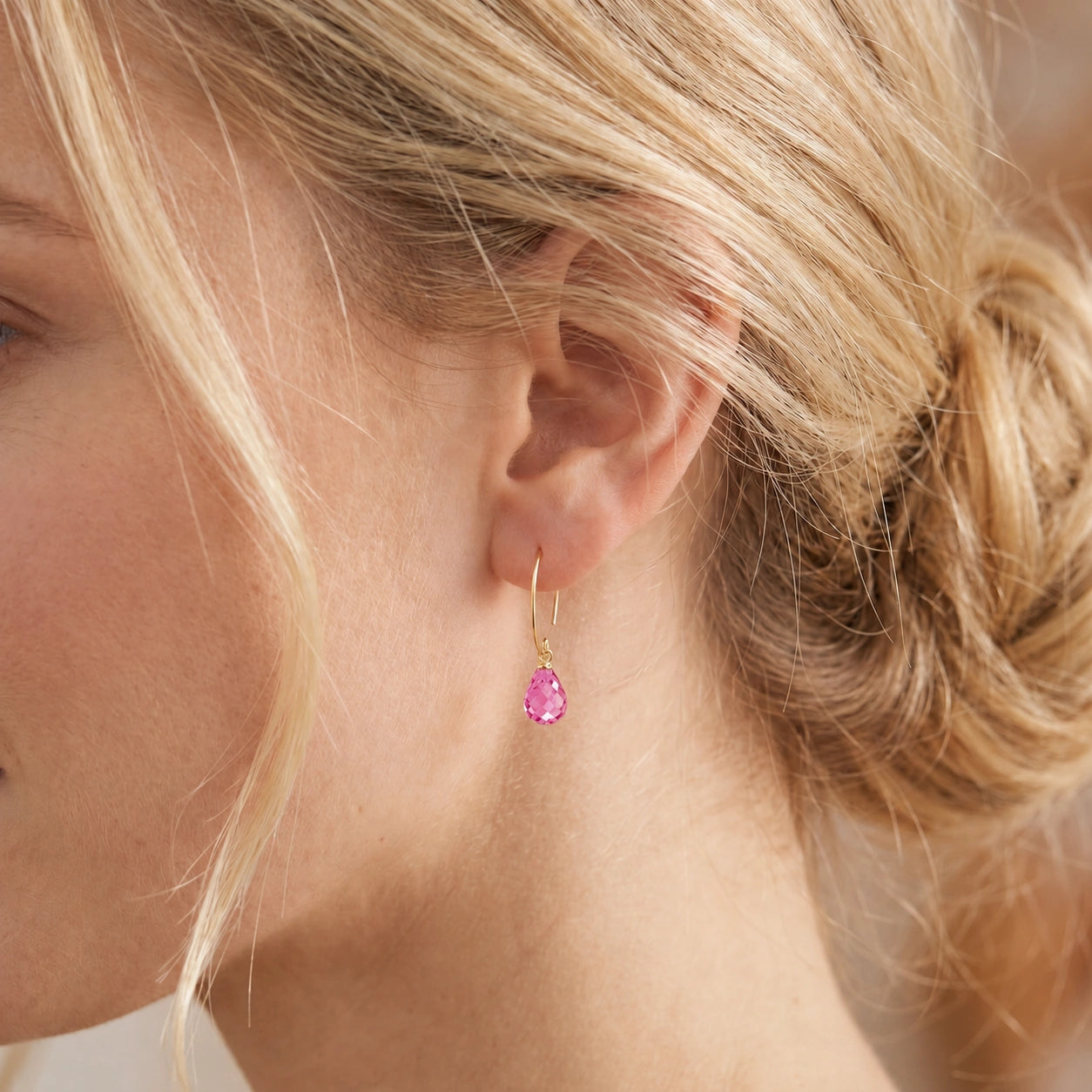 Yellow Gold Pink Topaz — Mariaagata