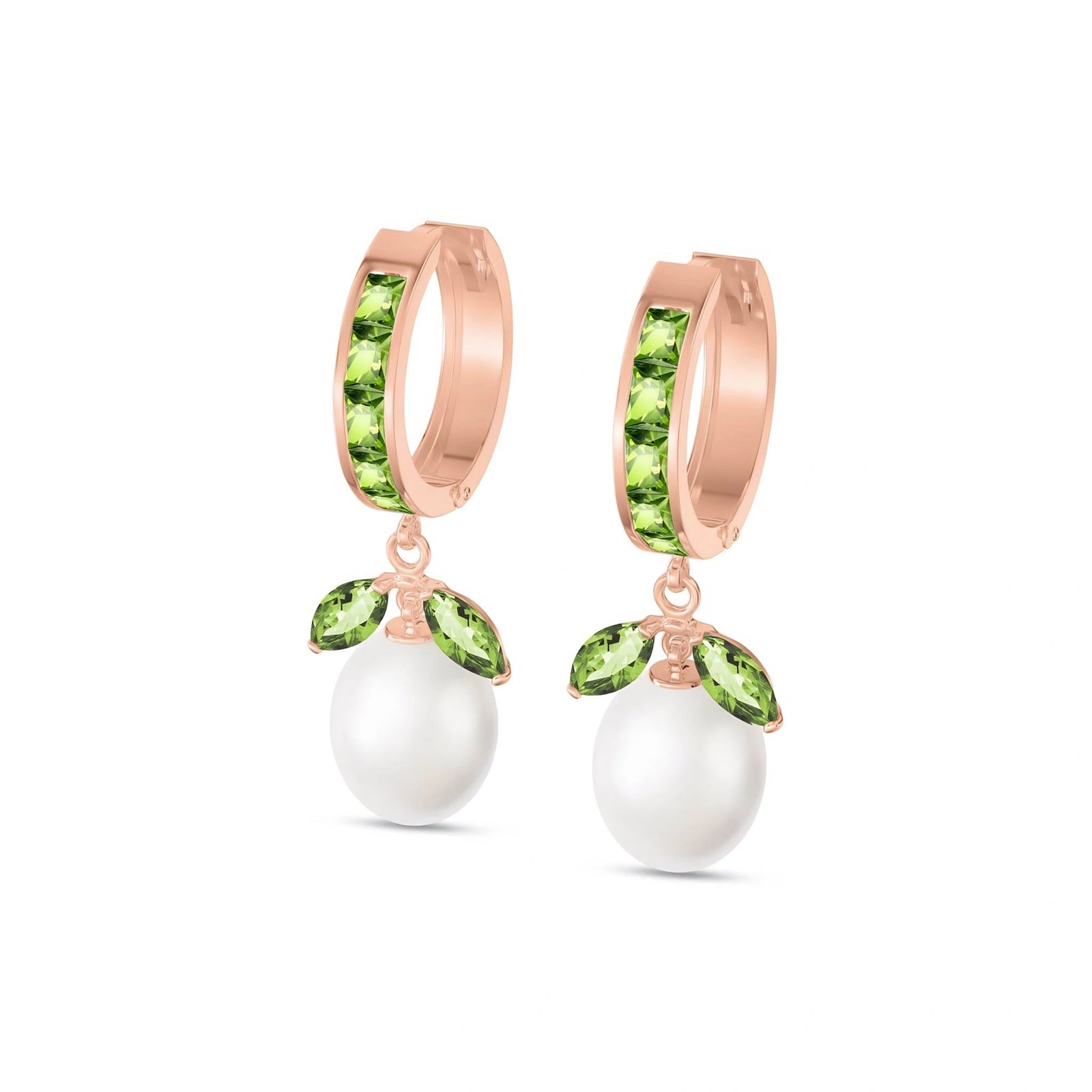Rose Gold Eternal Earrings Peridot 10K — Gisella