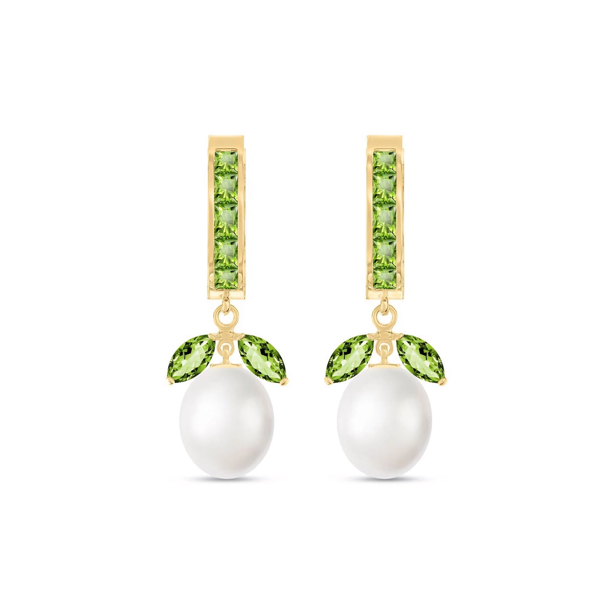 Yellow Gold Eternal Earrings Peridot 10K — Gisella