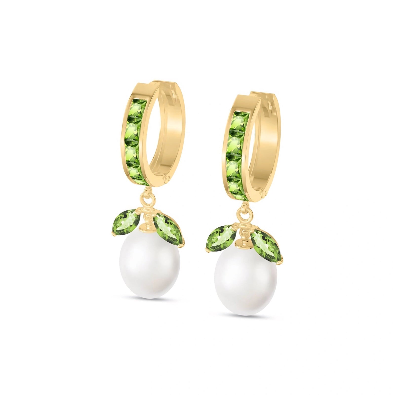 Yellow Gold Eternal Earrings Peridot 10K — Gisella