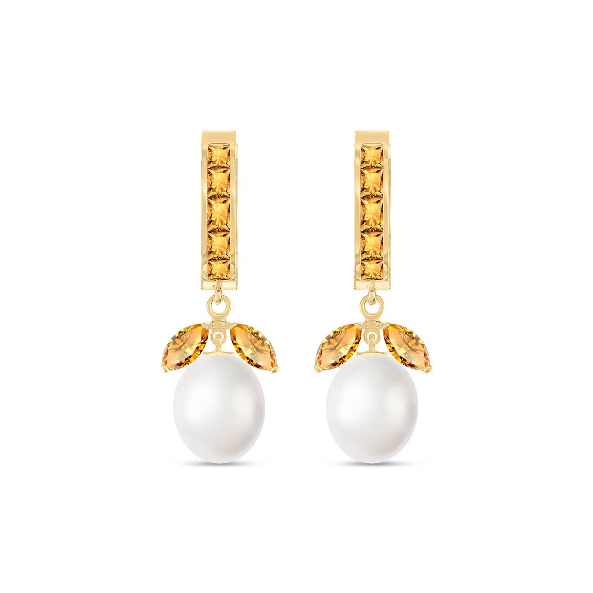 Yellow Gold Eternal Earrings Citrine 10K — Gisella