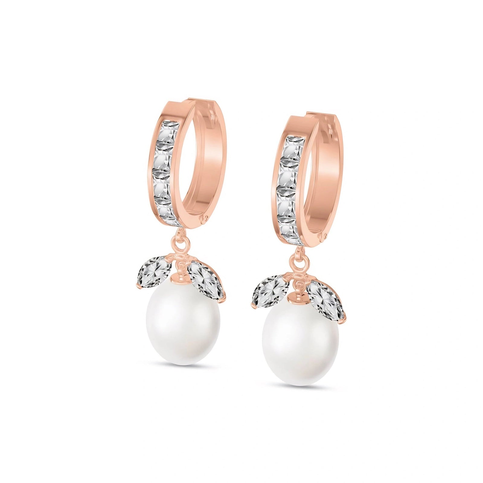 Rose Gold Eternal Earrings Multi-Gemstone 10K — Gisella