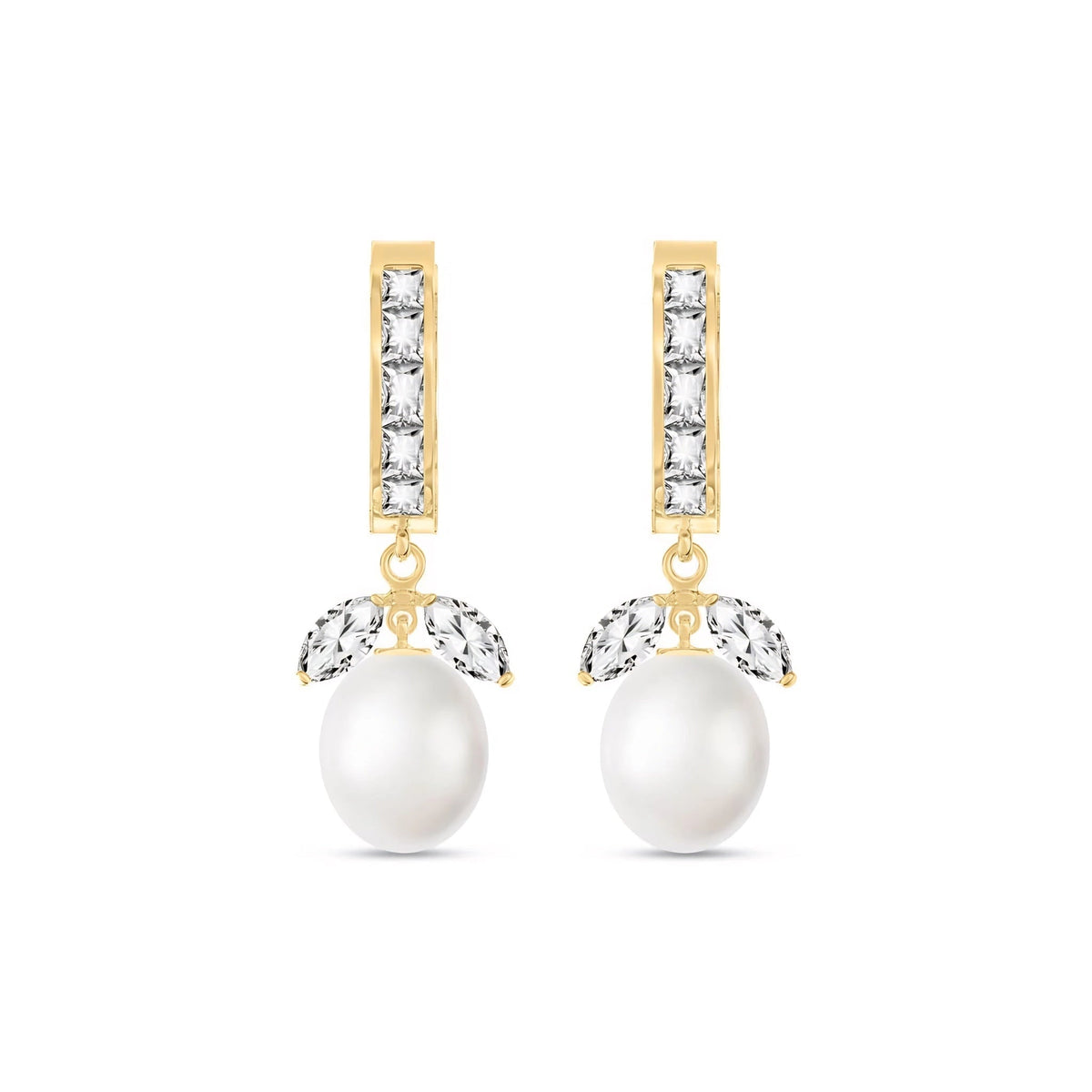 Yellow Gold Eternal Earrings Multi-Gemstone 10K — Gisella