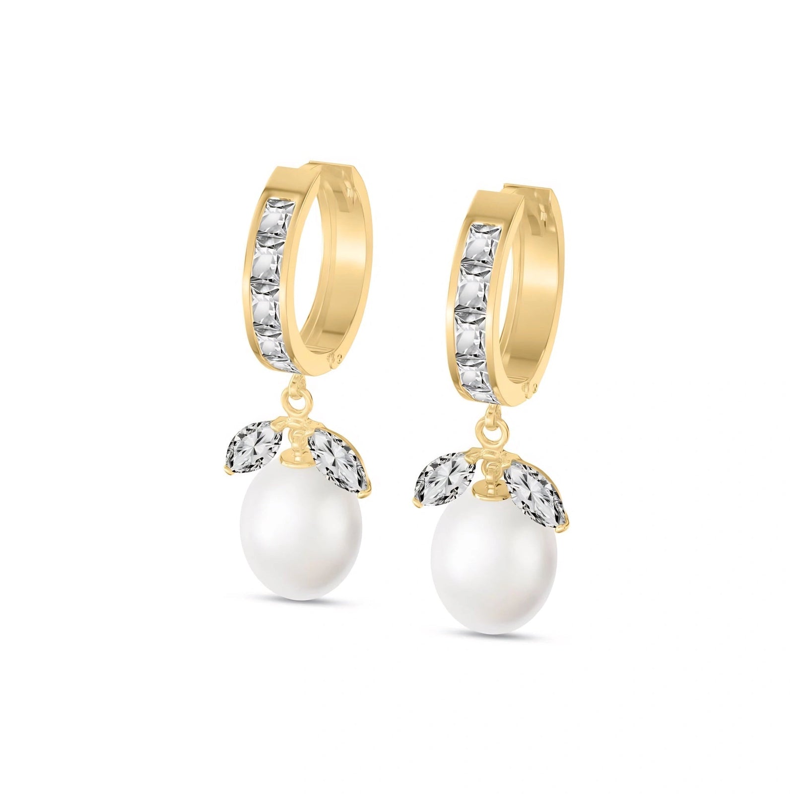 Yellow Gold Eternal Earrings Multi-Gemstone 10K — Gisella