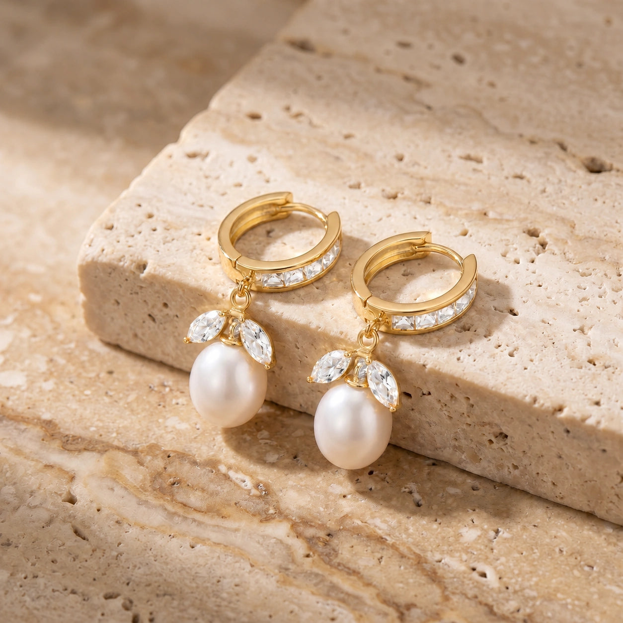 Yellow Gold Eternal Earrings Multi-Gemstone 10K — Gisella
