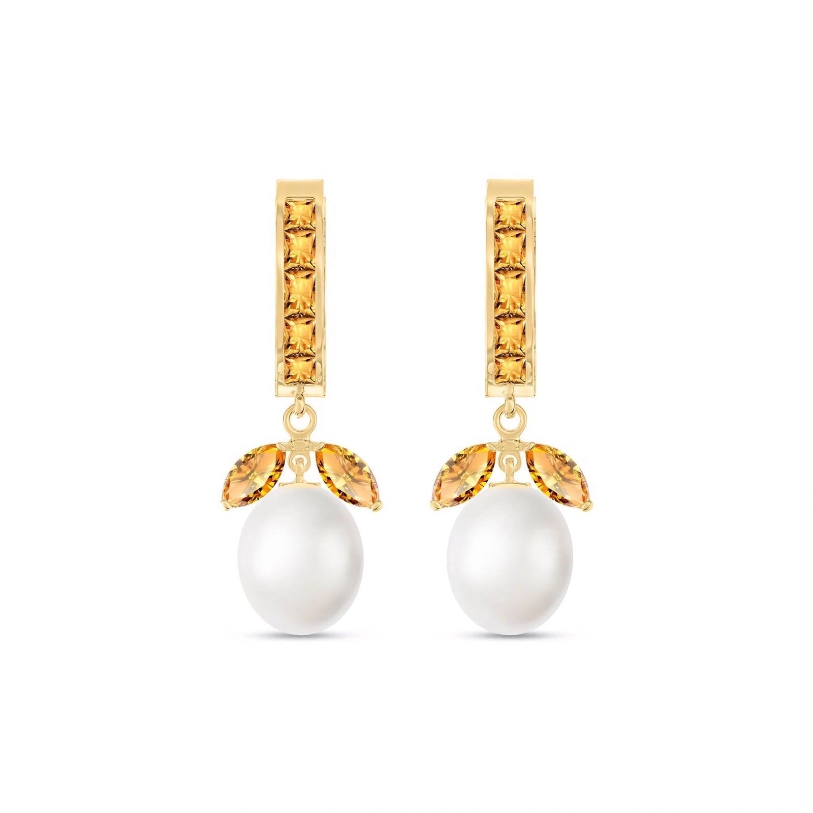 Yellow Gold Pearl & Citrine — Silvestra
