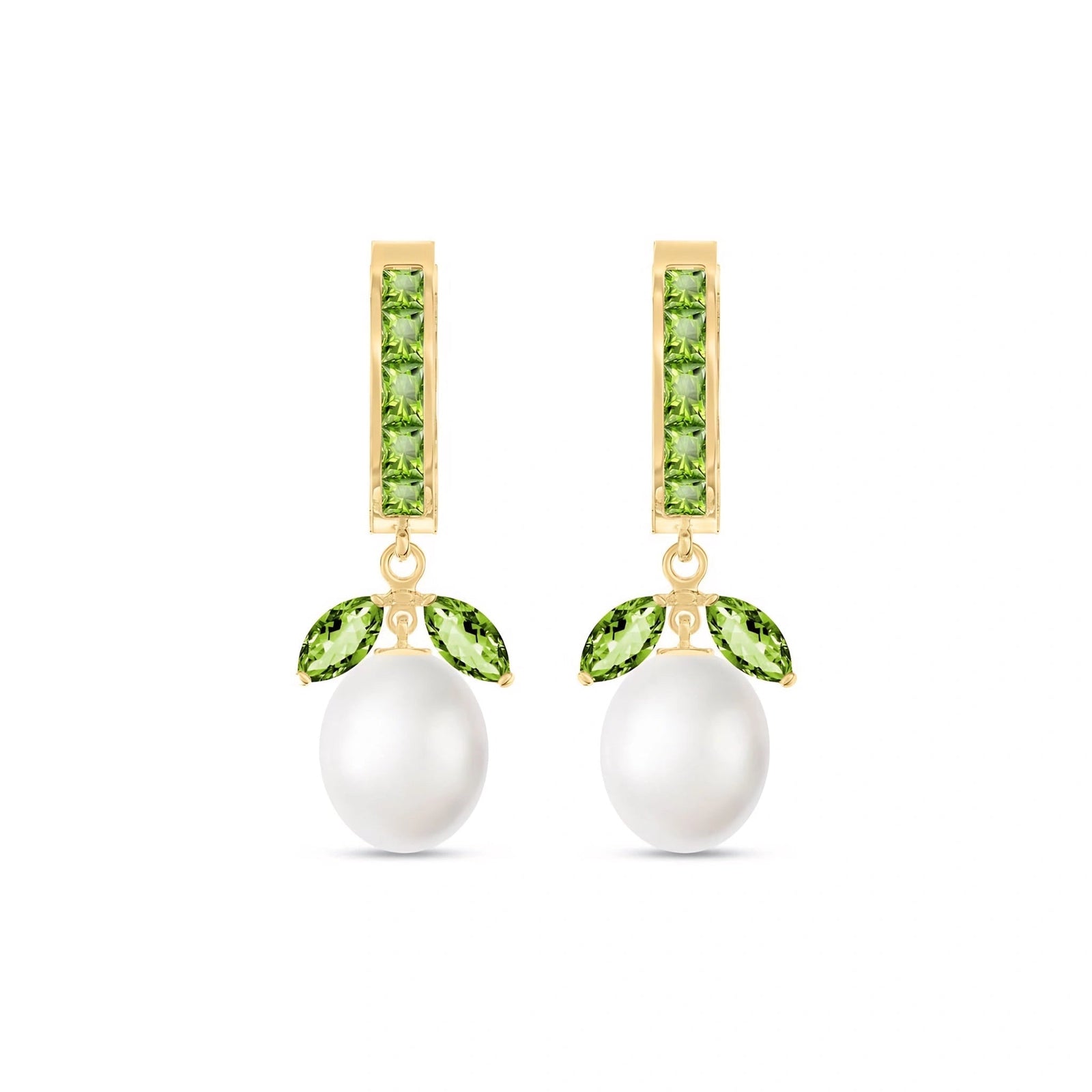 Yellow Gold Pearl & Peridot — Silvestra