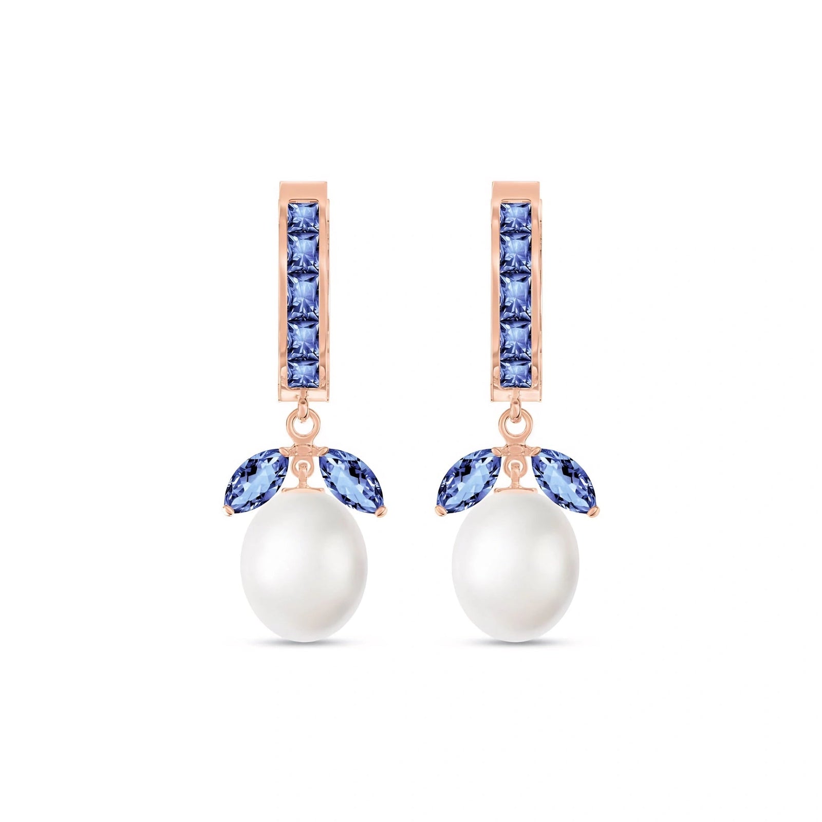 Rose Gold Eternal Earrings Tanzanite 10K — Gisella