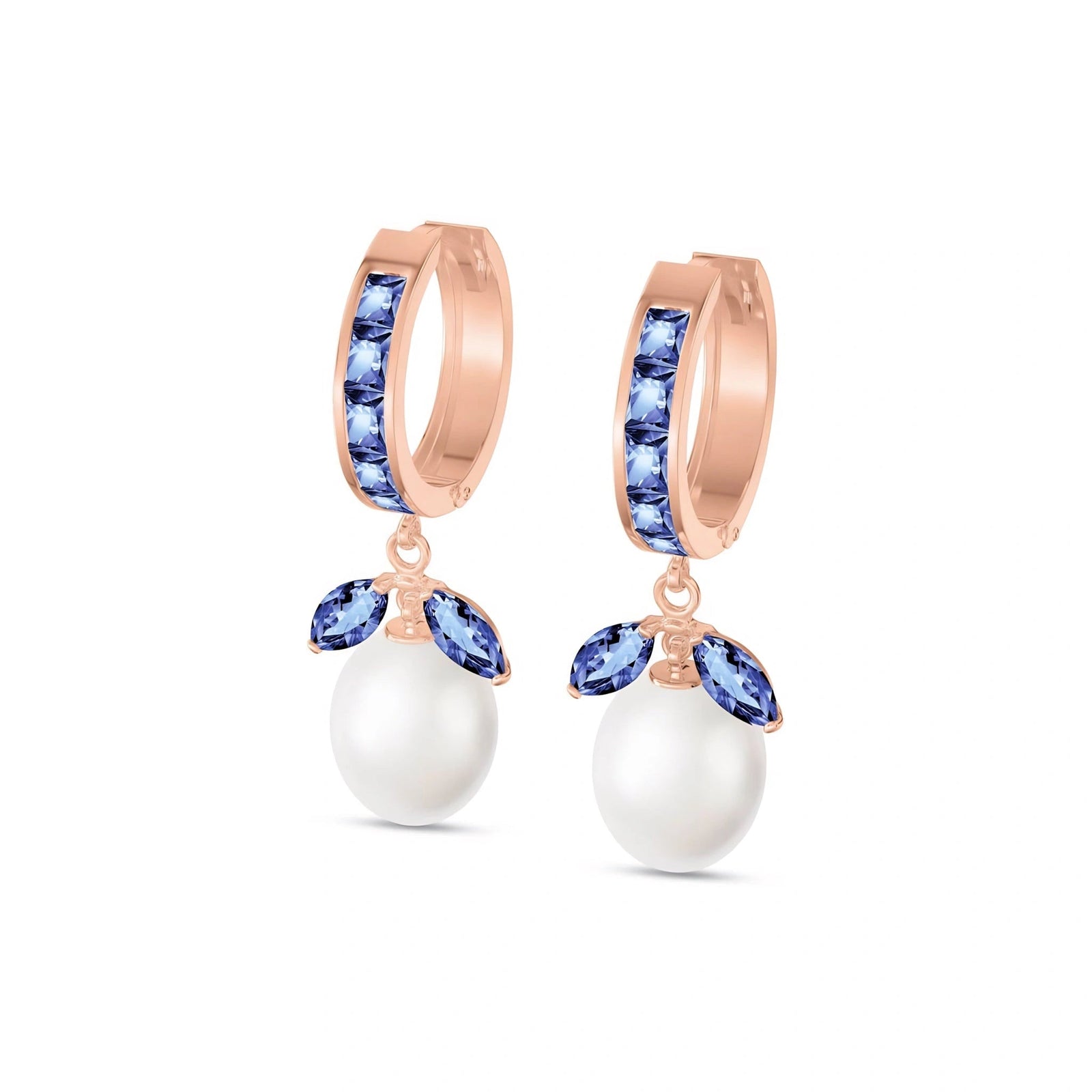 Rose Gold Eternal Earrings Tanzanite 10K — Gisella
