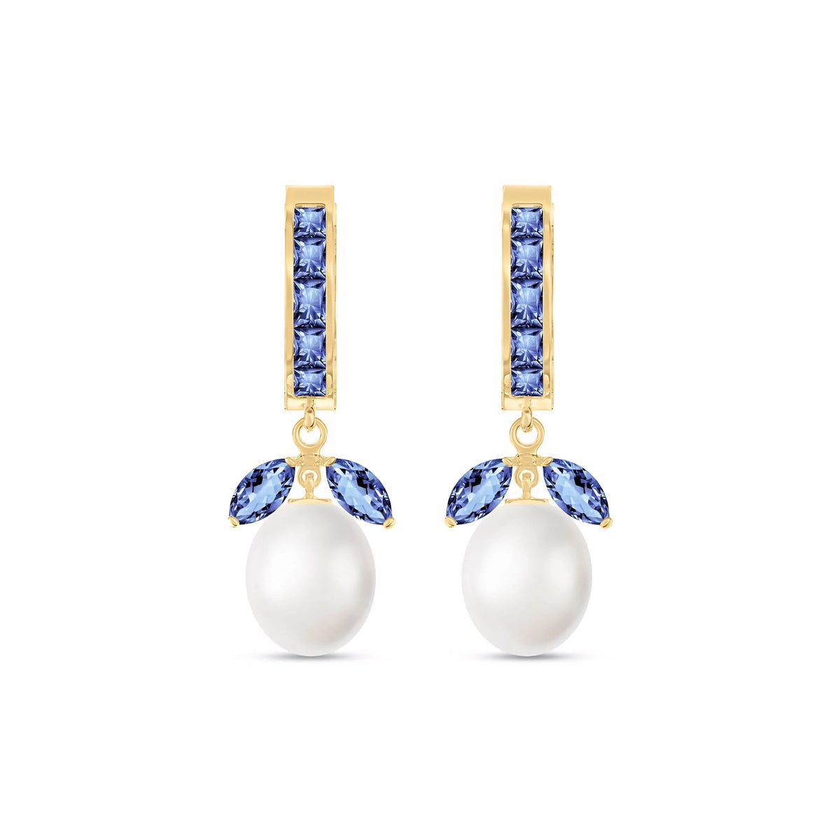 Yellow Gold Eternal Earrings Tanzanite 10K — Gisella