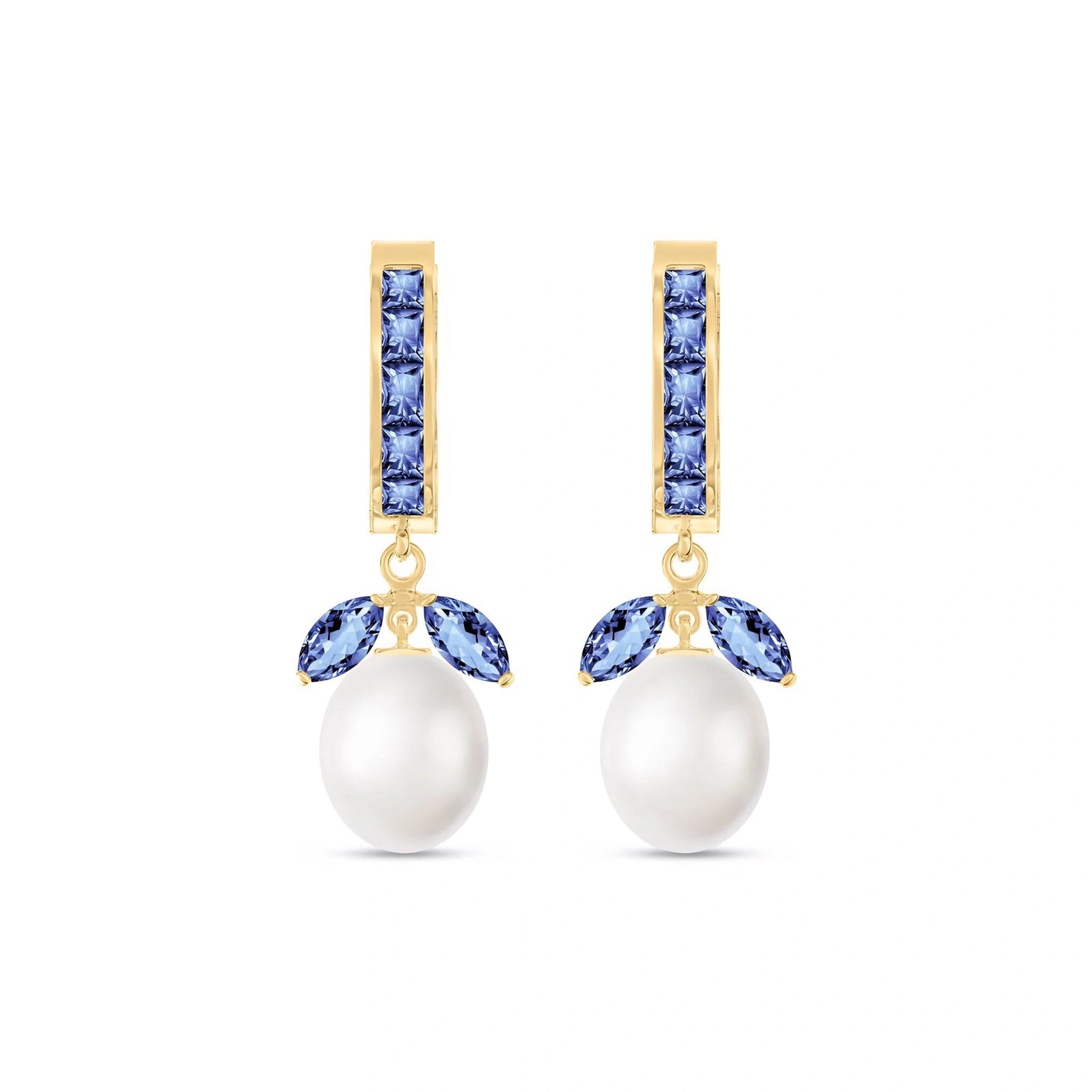 Yellow Gold Eternal Earrings Tanzanite 10K — Gisella