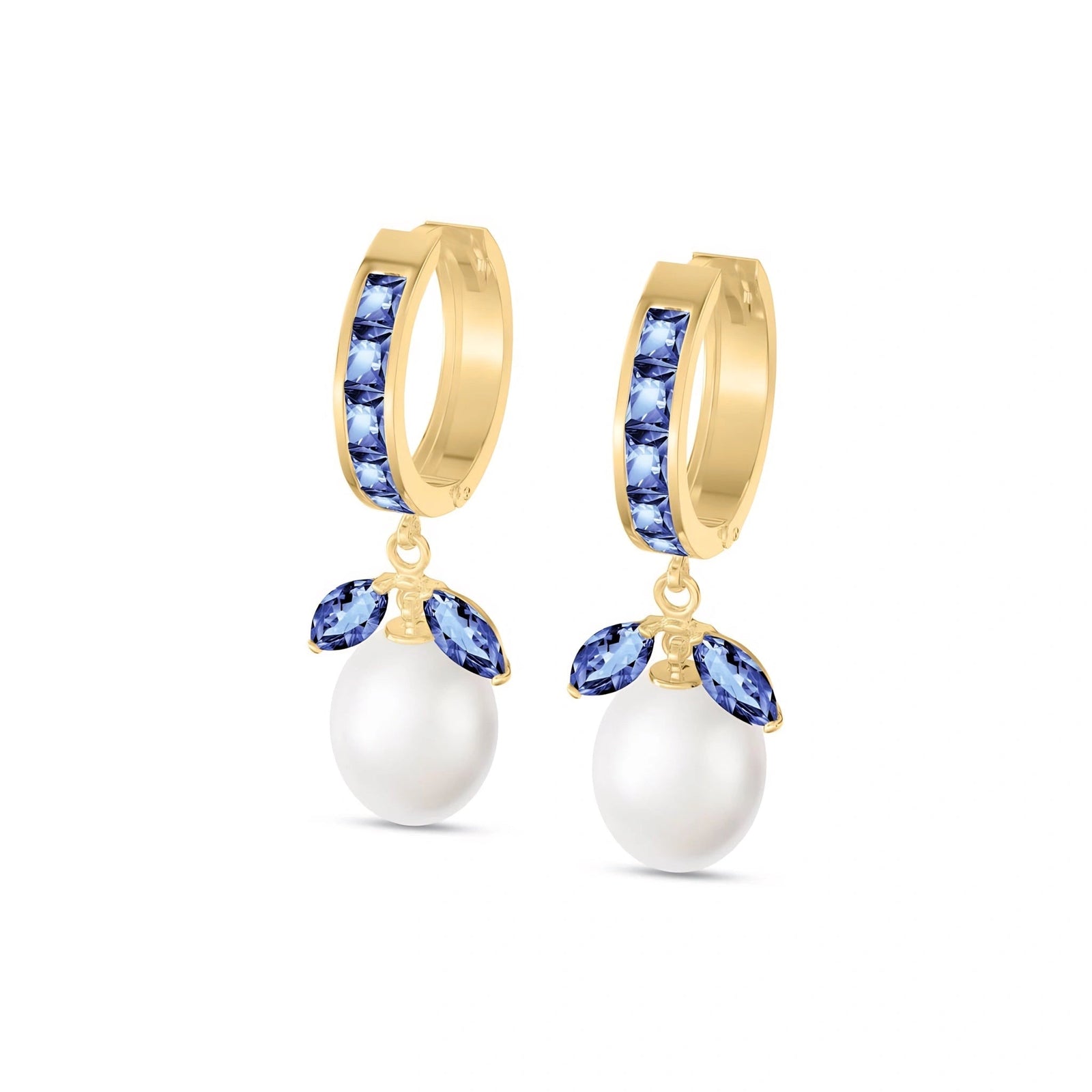 Yellow Gold Eternal Earrings Tanzanite 10K — Gisella