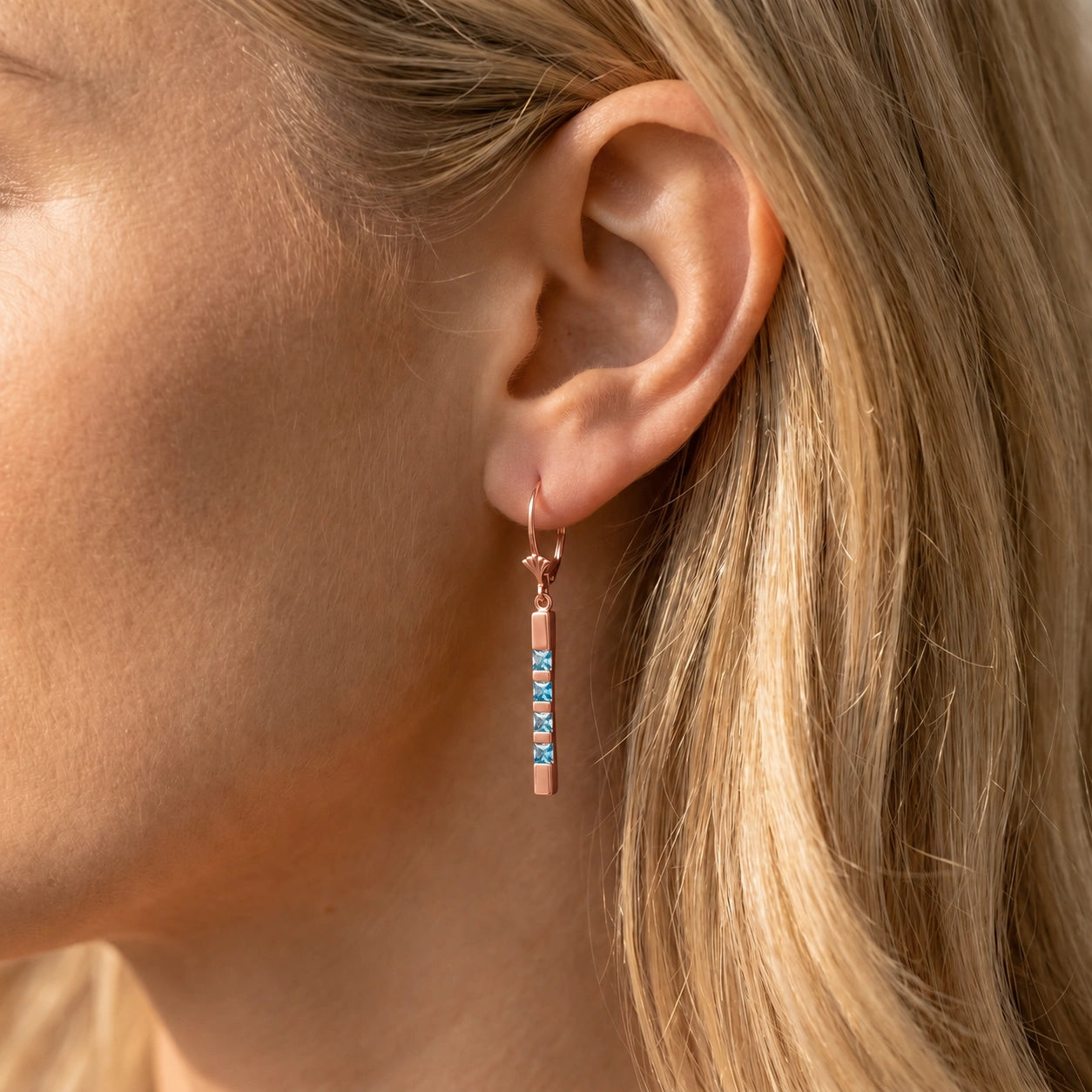 Rose Gold Blue Topaz — Simonelle