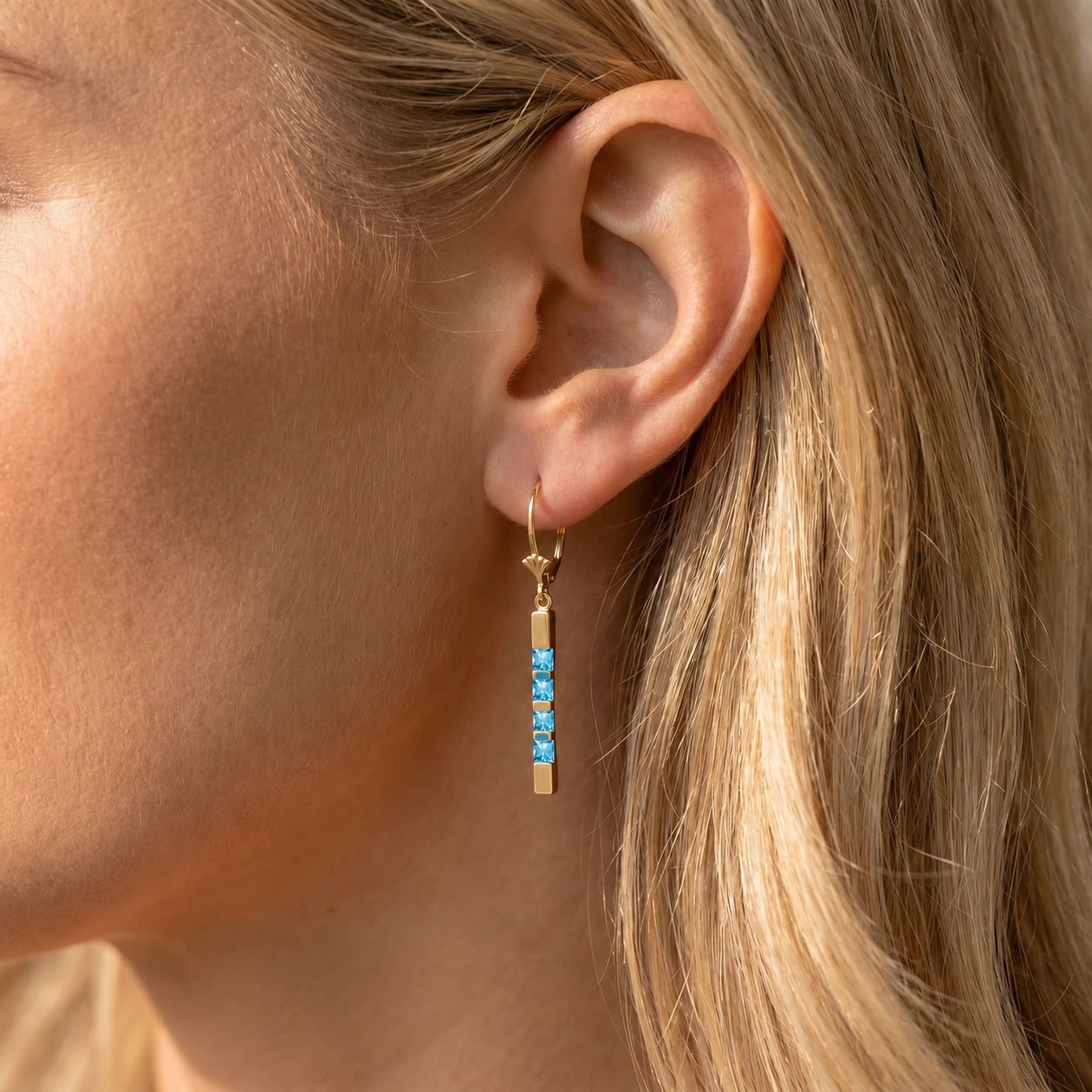 Yellow Gold Blue Topaz — Simonelle
