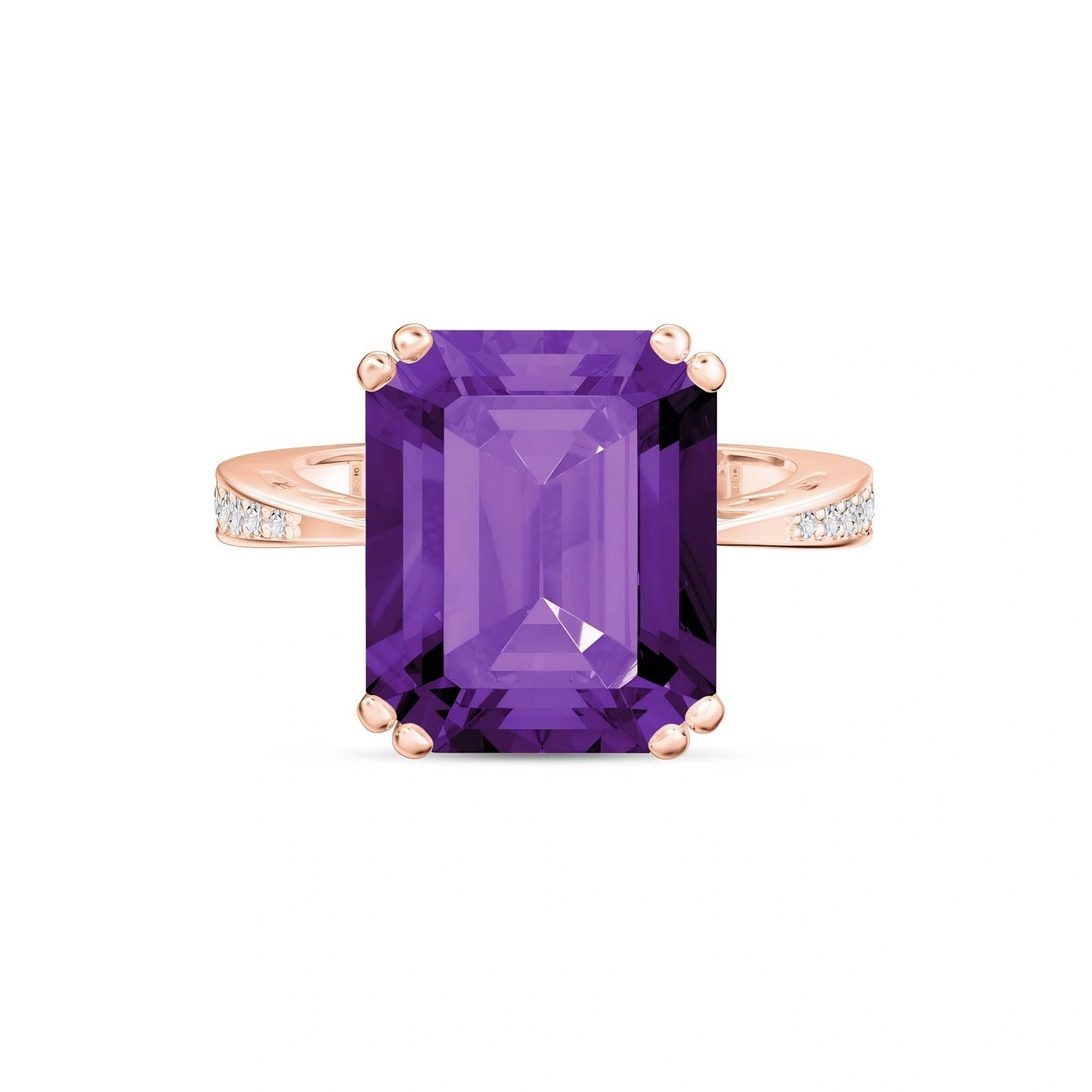 Rose Gold Amethyst & Diamond — Simonetta
