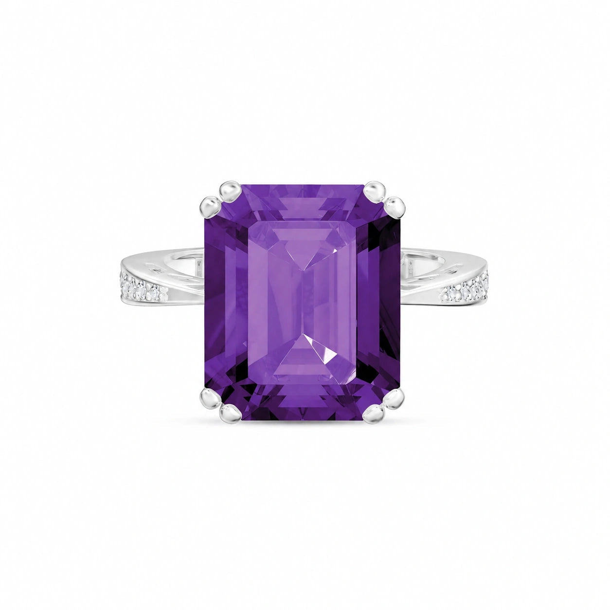 White Gold Amethyst & Diamond — Simonetta