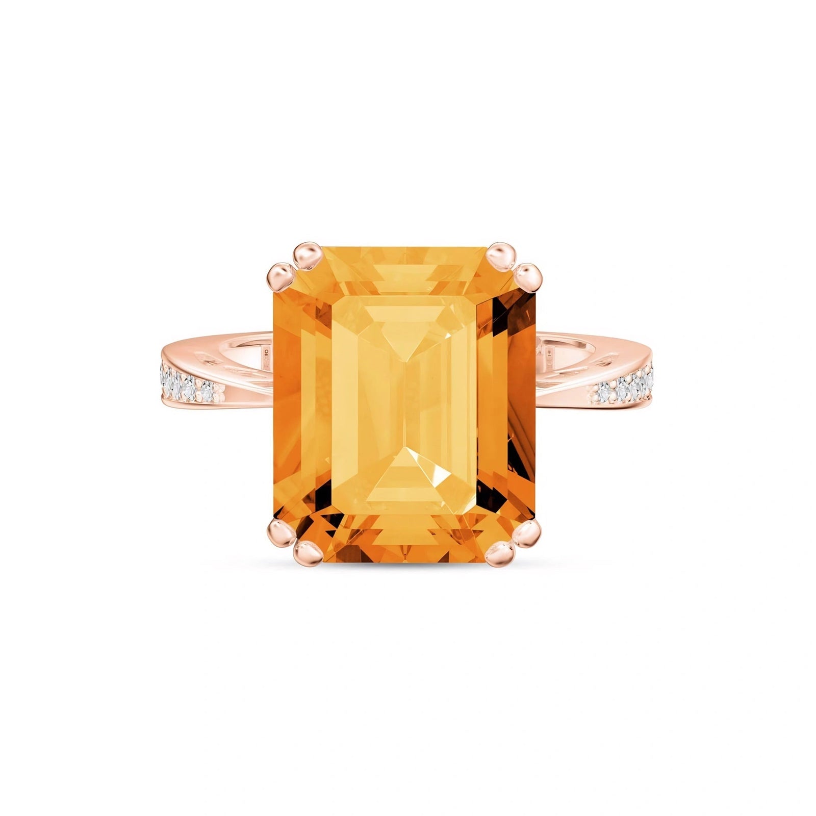Rose Gold Citrine & Diamond — Simonetta