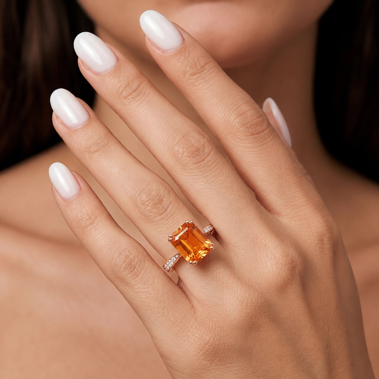 Rose Gold Citrine & Diamond — Simonetta