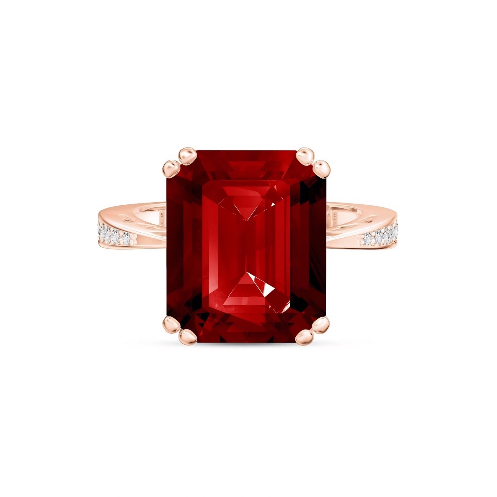 Rose Gold Garnet & Diamond — Simonetta