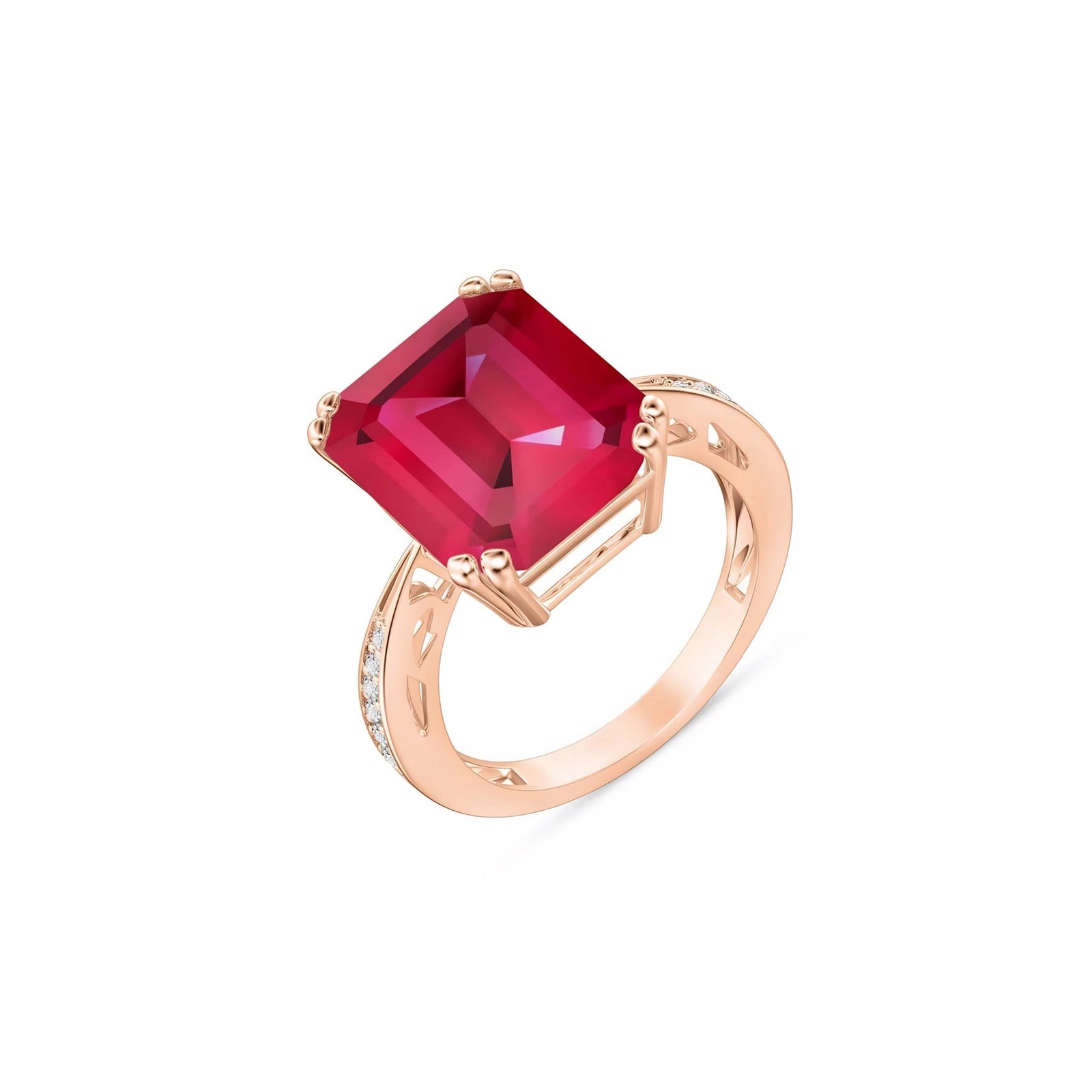 Rose Gold Ruby & Diamond — Simonetta
